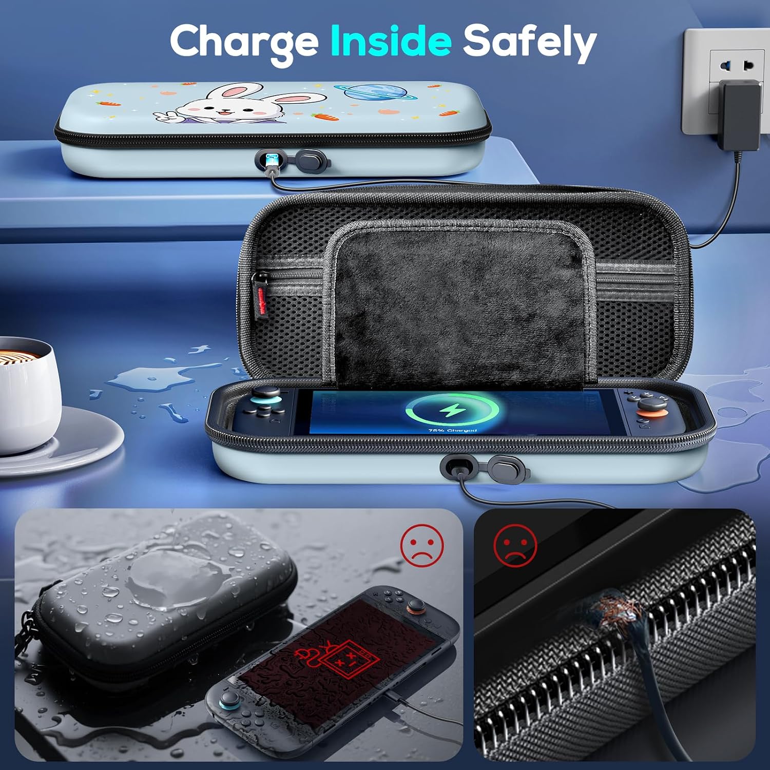 ESTUCHE AUARTE CHARGE INSIDE PARA CONSOLA SWITCH 2 (2025) Y SWITCH OLED - 2