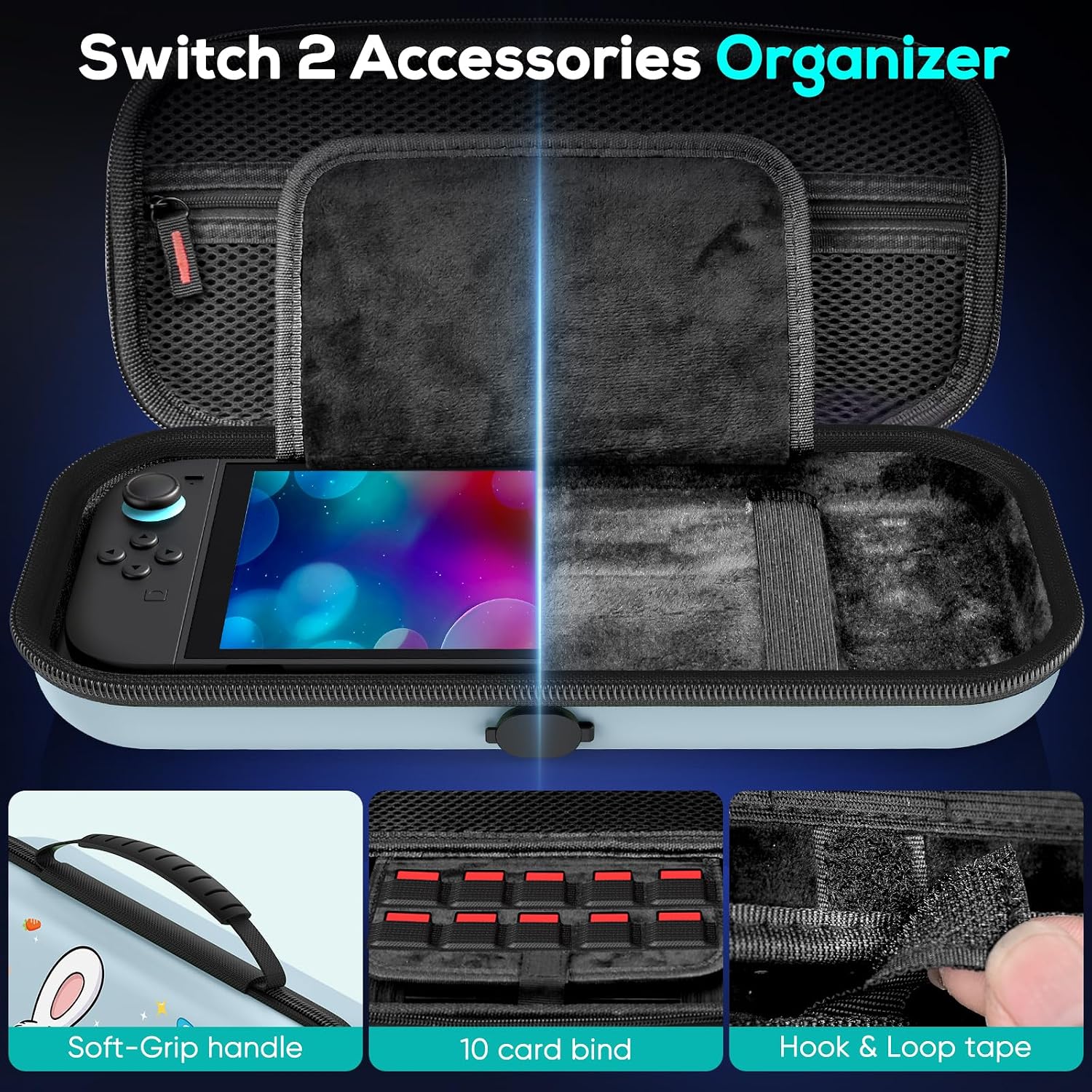 ESTUCHE AUARTE CHARGE INSIDE PARA CONSOLA SWITCH 2 (2025) Y SWITCH OLED - 3
