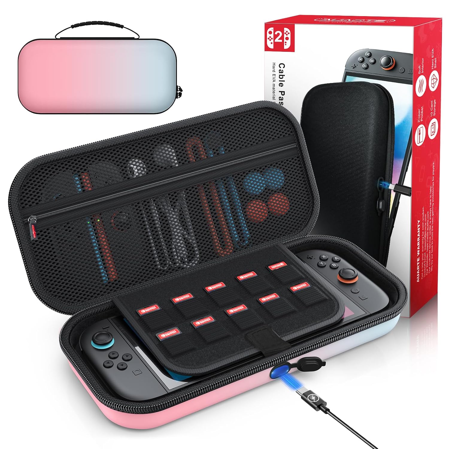 ESTUCHE AUARTE CHARGE INSIDE PARA NINTENDO SWITCH 2 (2025) Y SWITCH OLED - 1