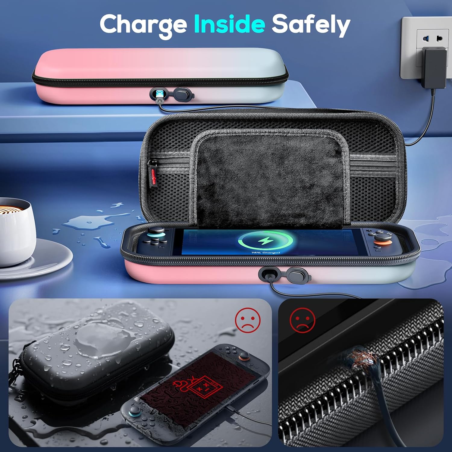 ESTUCHE AUARTE CHARGE INSIDE PARA NINTENDO SWITCH 2 (2025) Y SWITCH OLED - 3