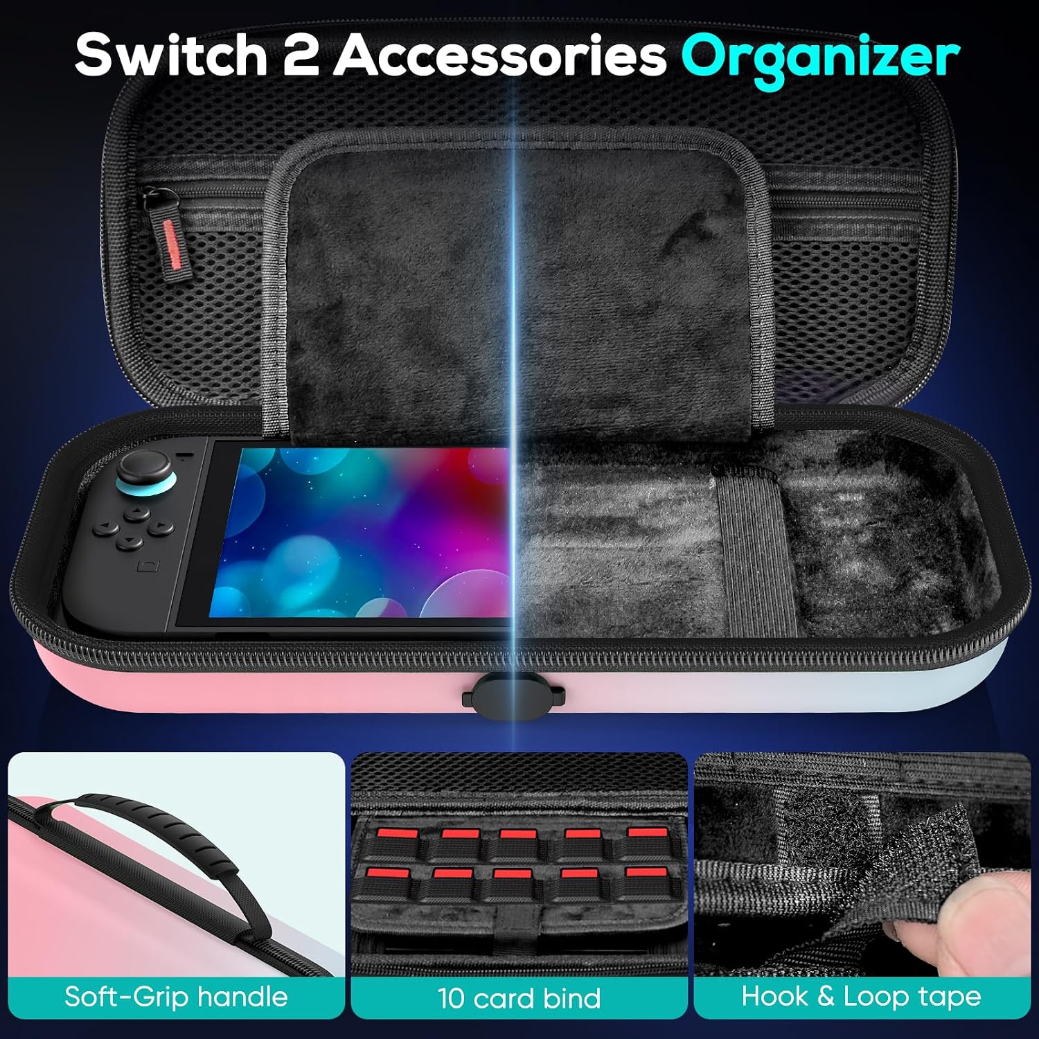 ESTUCHE AUARTE CHARGE INSIDE PARA NINTENDO SWITCH 2 (2025) Y SWITCH OLED - 4