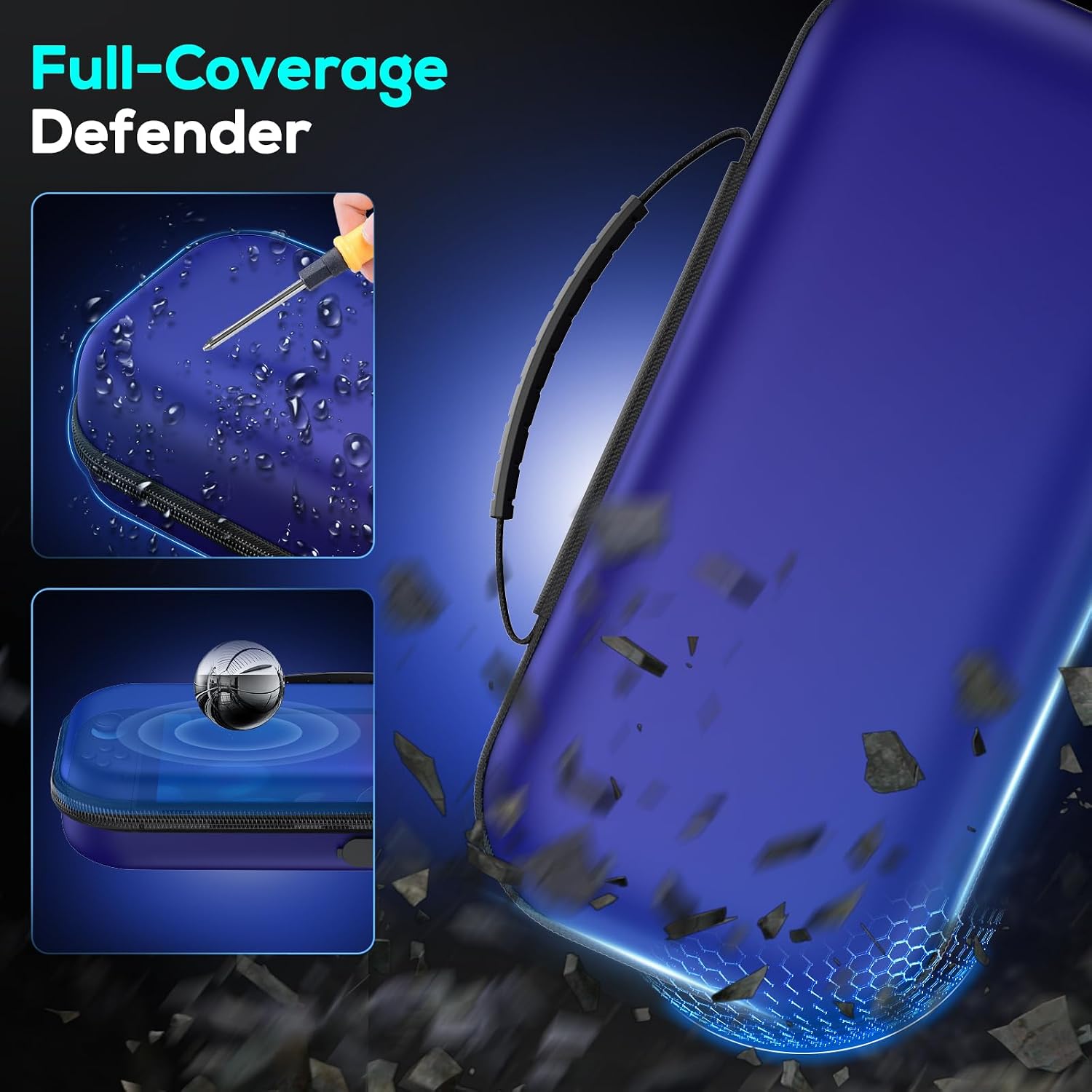 ESTUCHE AUARTE PARA CONSOLA SWITCH 2 2025 OLED AZUL - 4