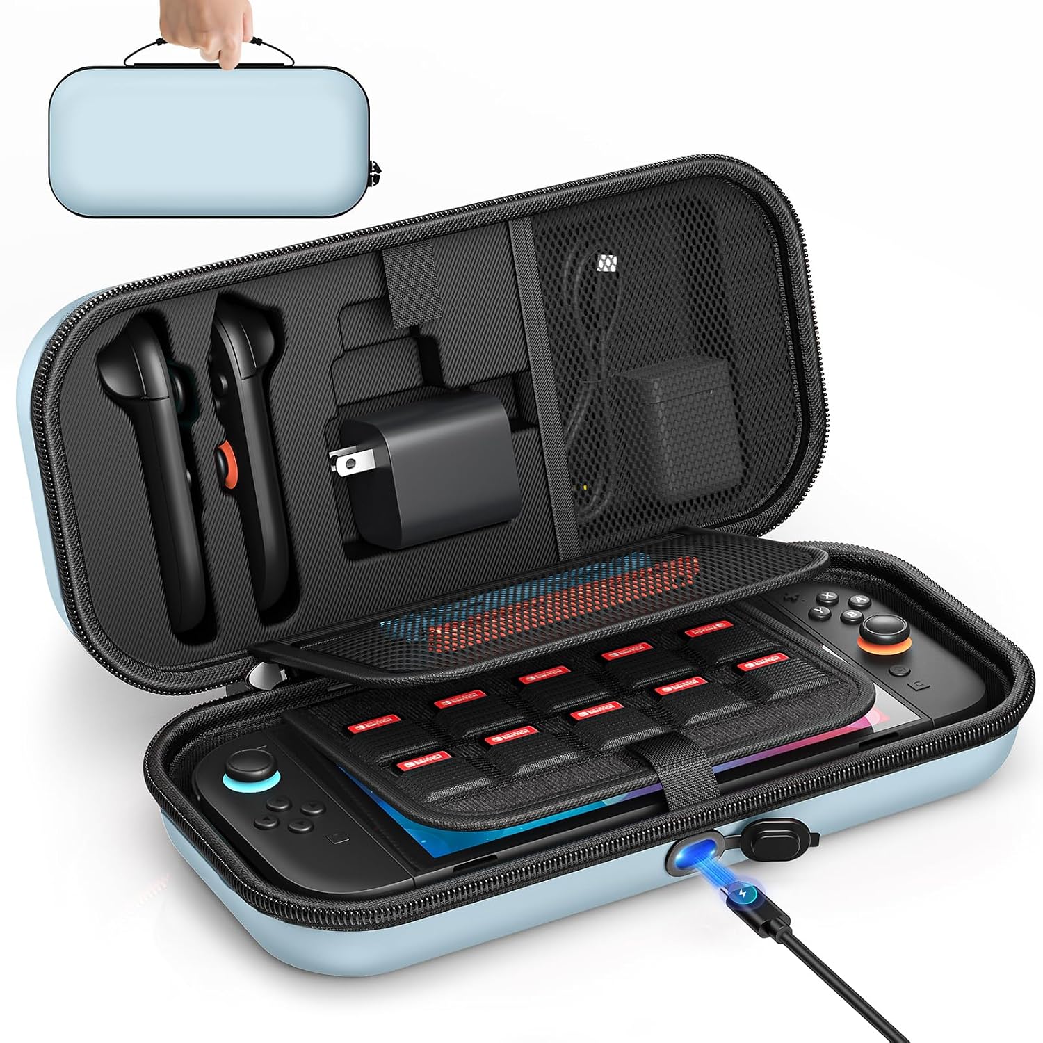 ESTUCHE PARA CONSOLA AUARTE SWITCH 2 2025 Y OLED CON CARGA INTERNA - 1