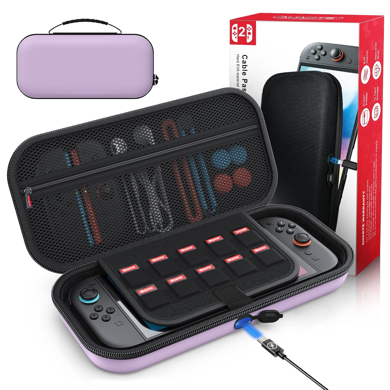 ESTUCHE AUARTE CHARGE INSIDE PARA CONSOLA SWITCH 2 (2025) Y OLED - 1