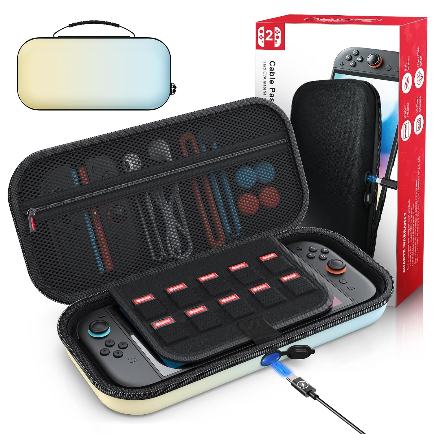 ESTUCHE AUARTE CHARGE INSIDE PARA CONSOLA SWITCH 2 2025 Y SWITCH OLED - 1
