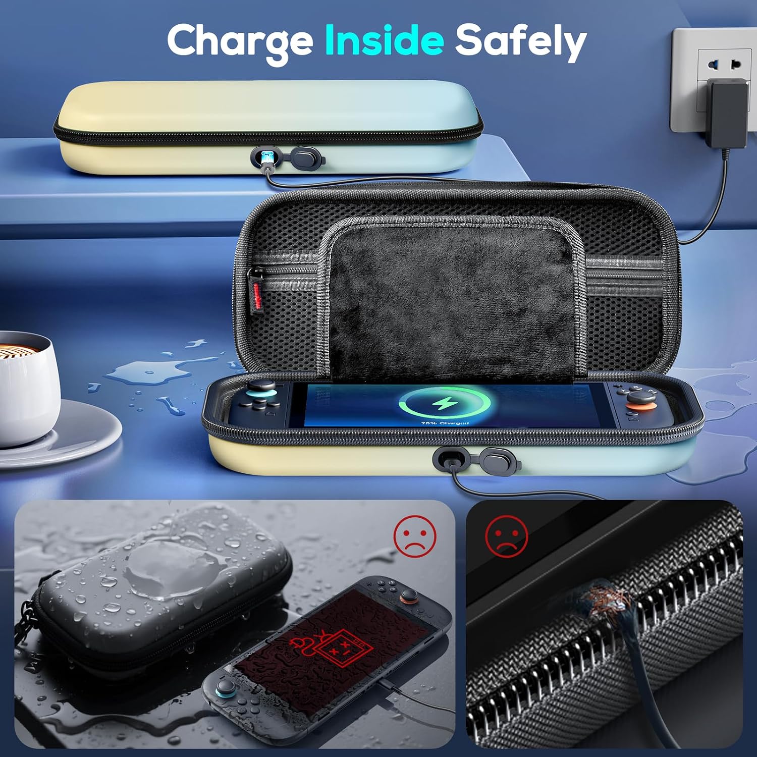 ESTUCHE AUARTE CHARGE INSIDE PARA CONSOLA SWITCH 2 2025 Y SWITCH OLED - 3