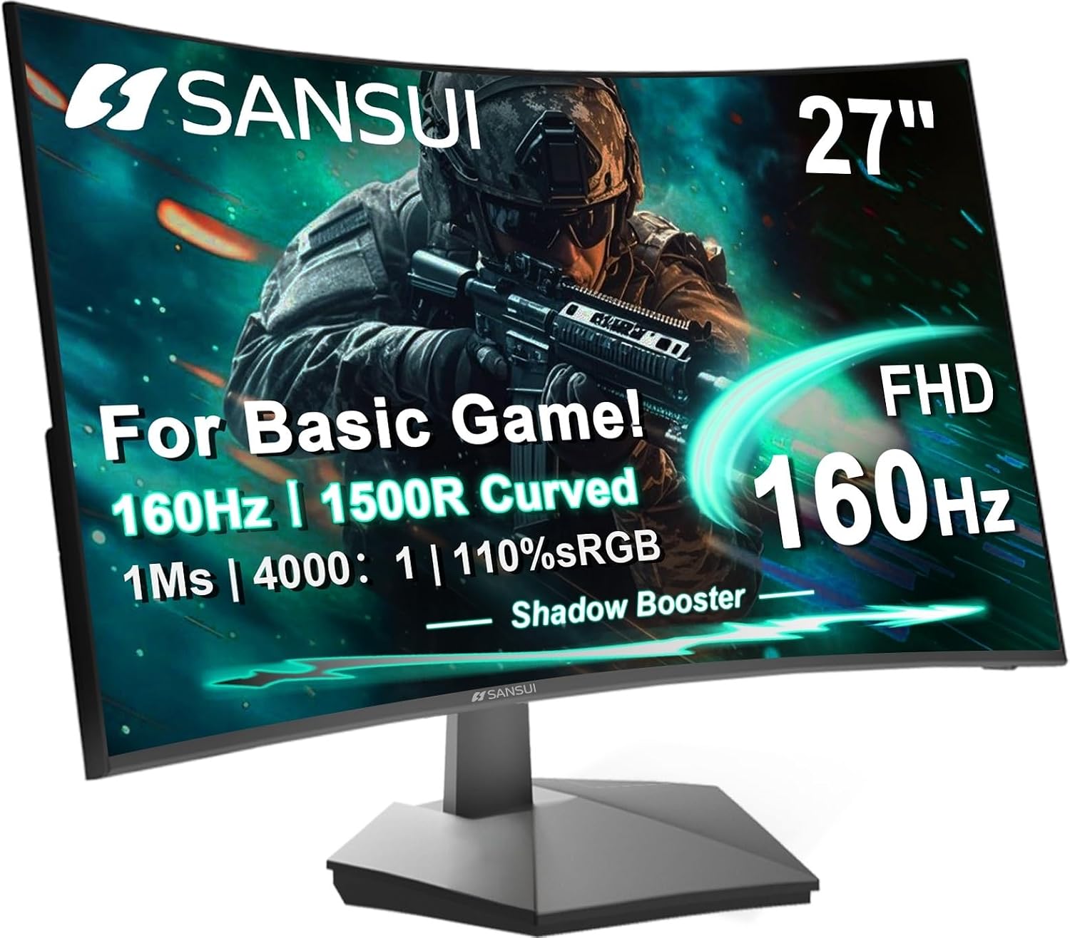 MONITOR CURVO SANSUI 27 PULGADAS 160HZ FHD 1080P - 1