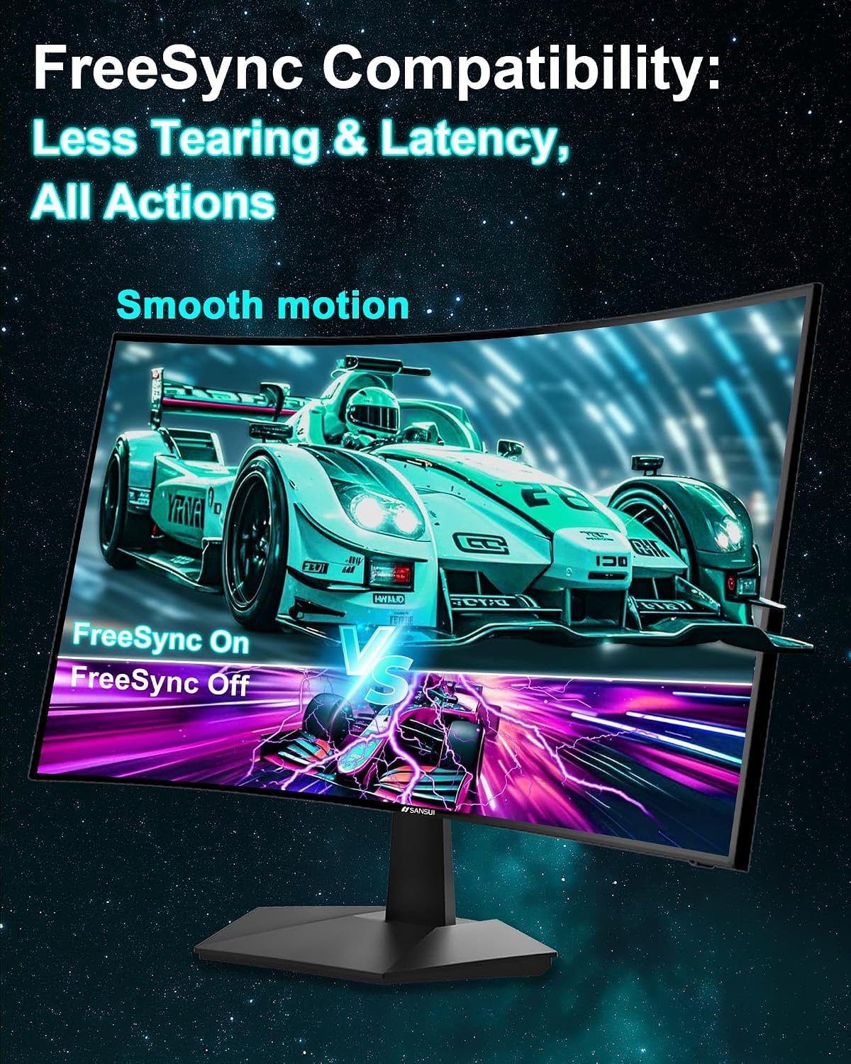 MONITOR CURVO SANSUI 27 PULGADAS 160HZ FHD 1080P - 5
