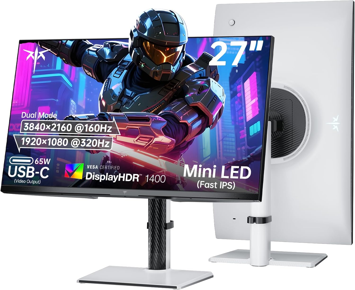 MONITOR KTC 27 PULGADAS DUAL MODE MINI LED 4K UHD 160HZ Y 1080P FHD 320HZ - 1