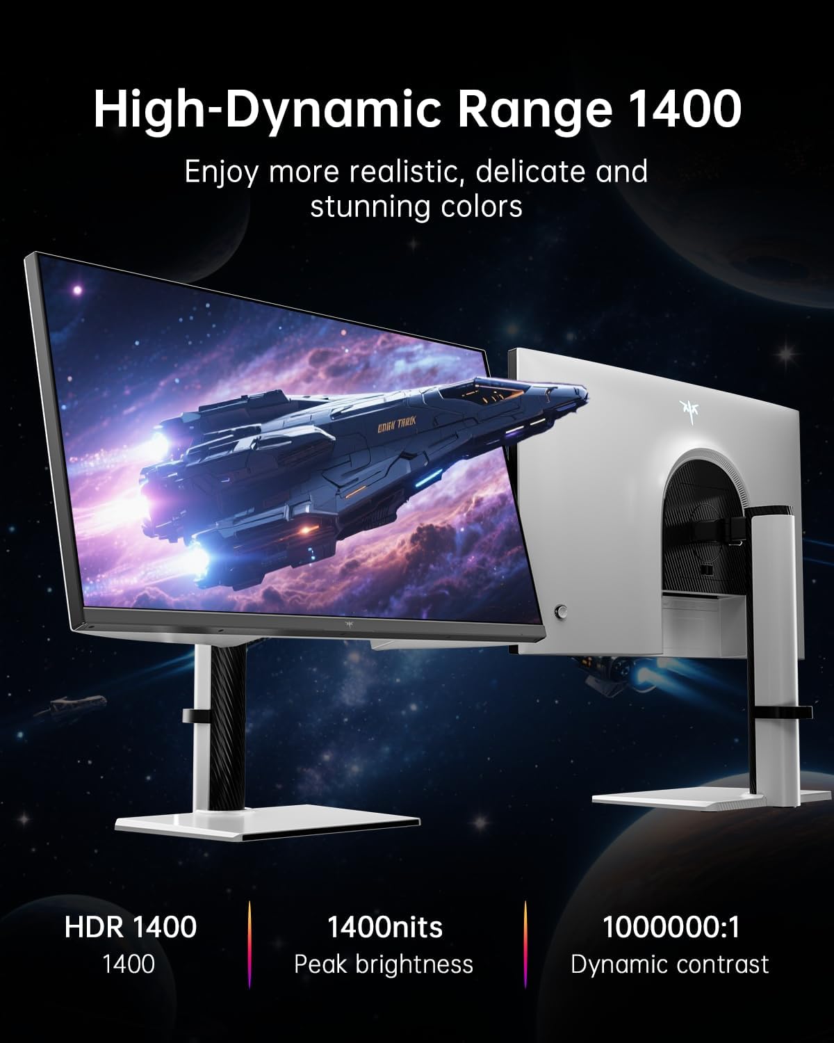 MONITOR KTC 27 PULGADAS DUAL MODE MINI LED 4K UHD 160HZ Y 1080P FHD 320HZ - 4