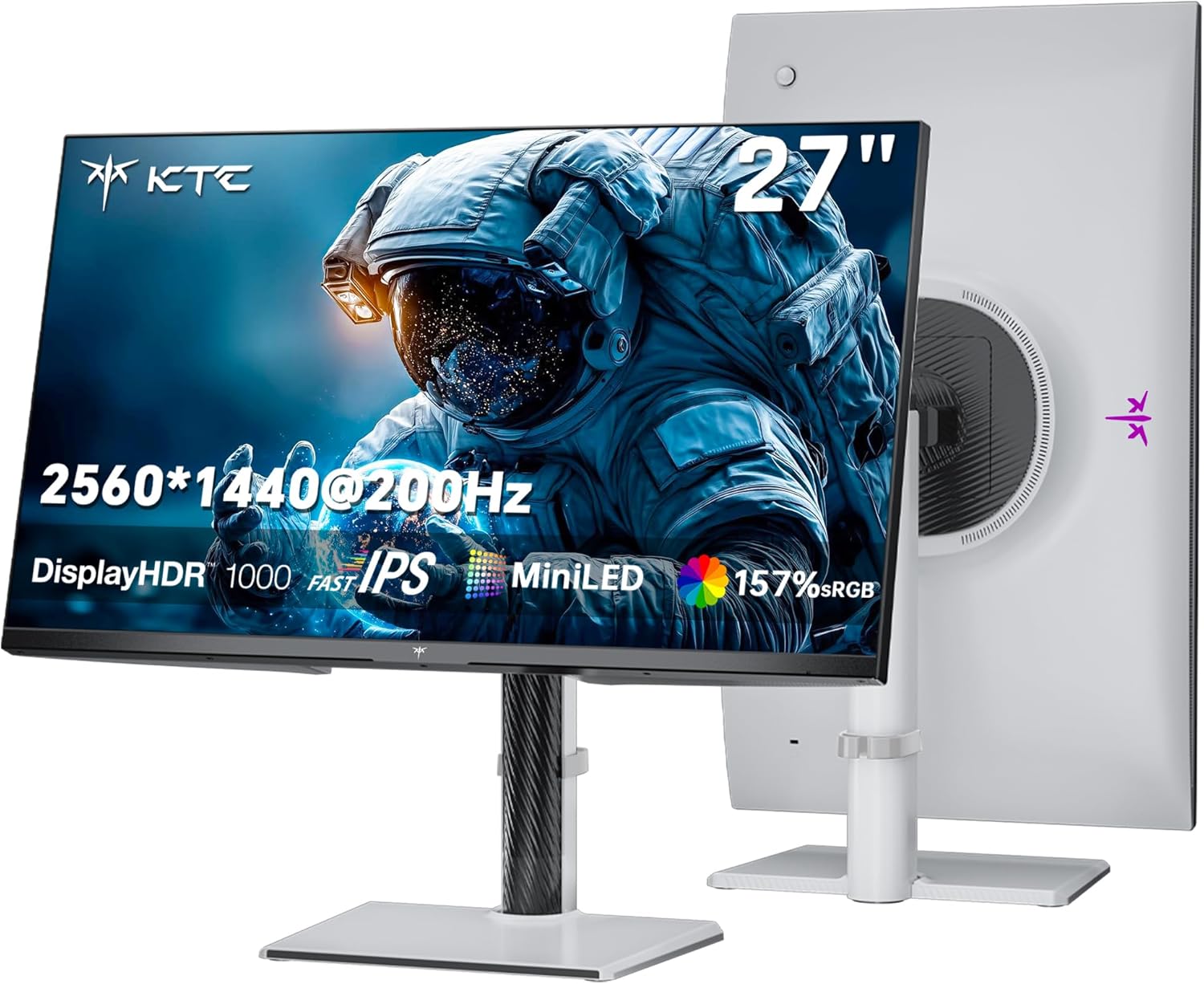 MONITOR PARA GAMING KTC M27T6S 27 PULGADAS MINI LED 1440P 210HZ HDR 1000 - 1