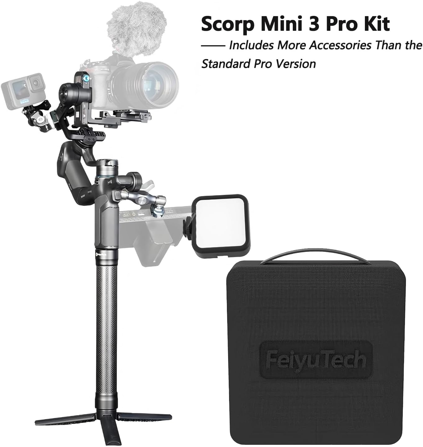 ESTABILIZADOR PARA CÁMARA FEIYU SCORP MINI 3 PRO KIT - 3