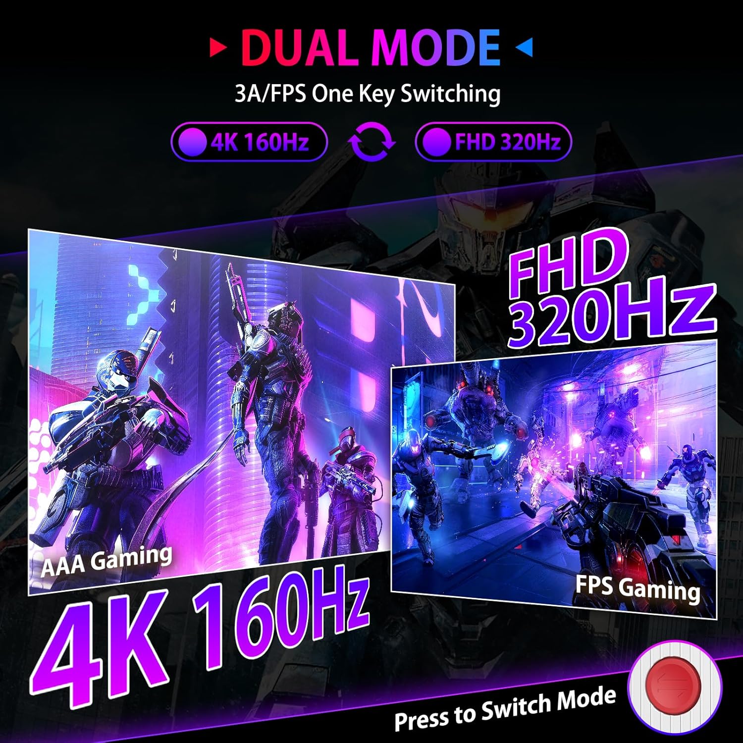 MONITOR PARA GAMING SANSUI 27' 4K UHD DUAL MODE - 3