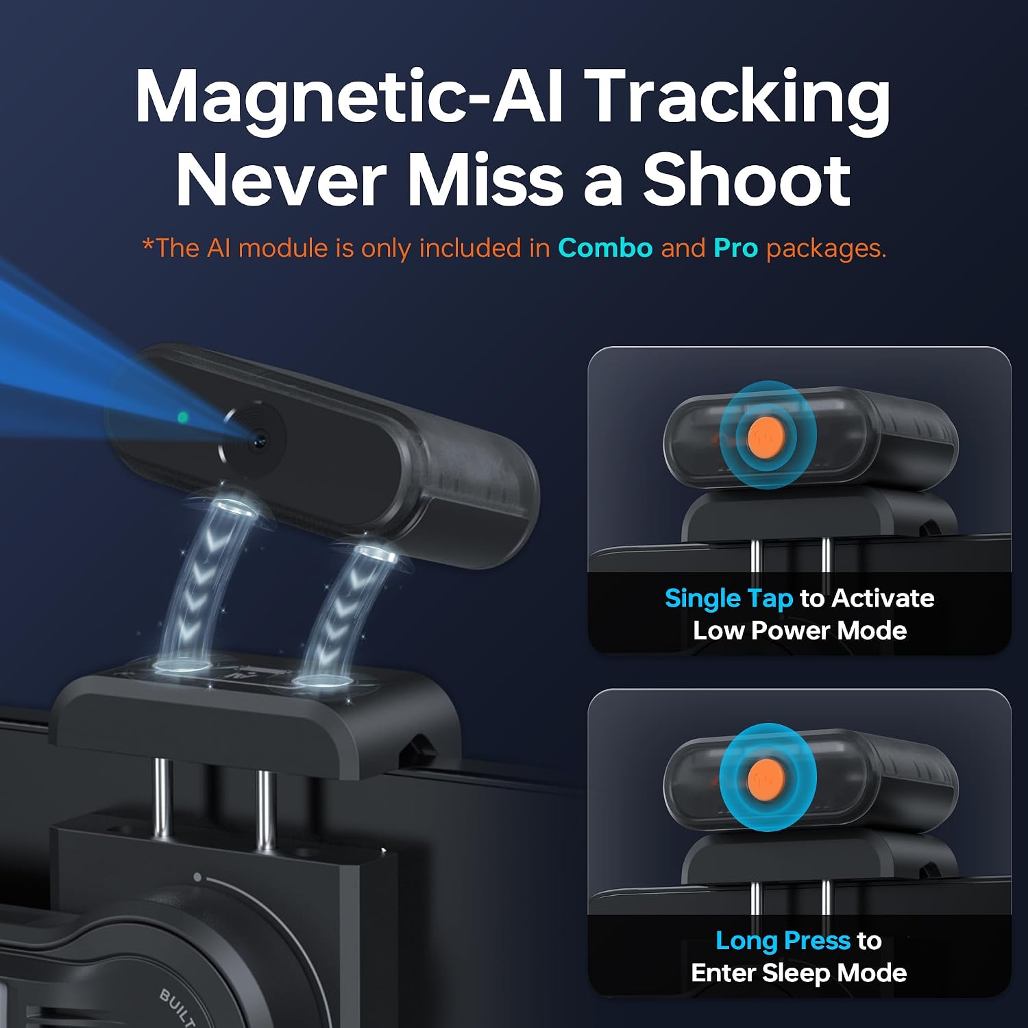 ESTABILIZADOR PARA SMARTPHONE ZHIYUN SMOOTH 5S AI 3 EJES CON LUZ INTEGRADA Y TRÍPODE - 2