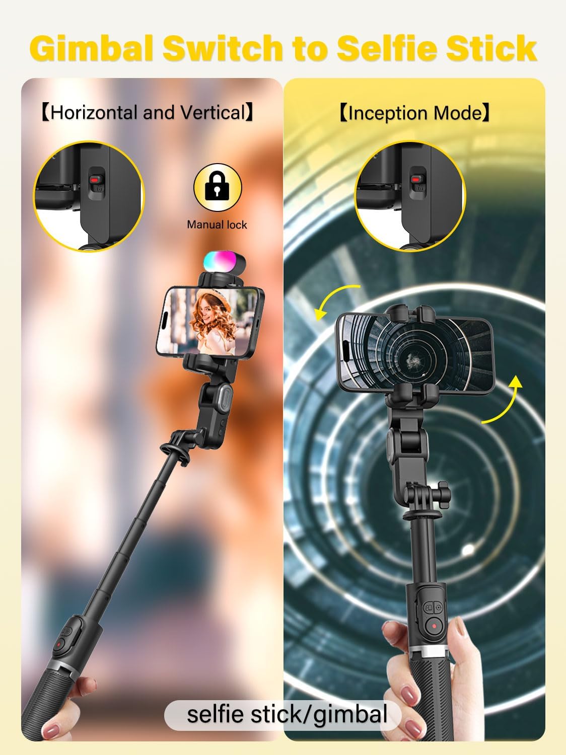 ESTABILIZADOR GIMBAL PARA SMARTPHONE AOCHUAN M2PRO 2 EJES NEGRO CON TRÍPODE Y SELFIE STICK - 4