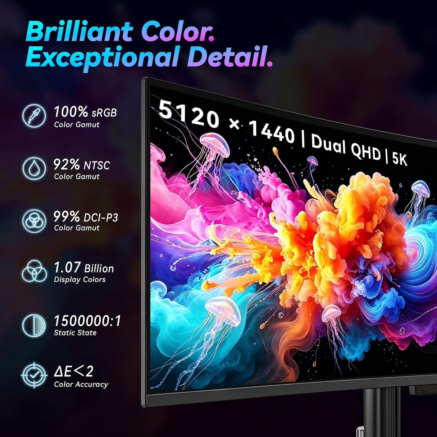 MONITOR CURVO GAMING DECO GEAR 49' 5K QD-OLED 240HZ 0.03MS 5120X1440 - 2
