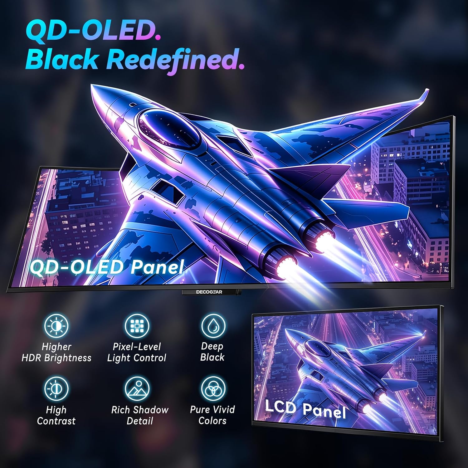 MONITOR CURVO GAMING DECO GEAR 49' 5K QD-OLED 240HZ 0.03MS 5120X1440 - 3