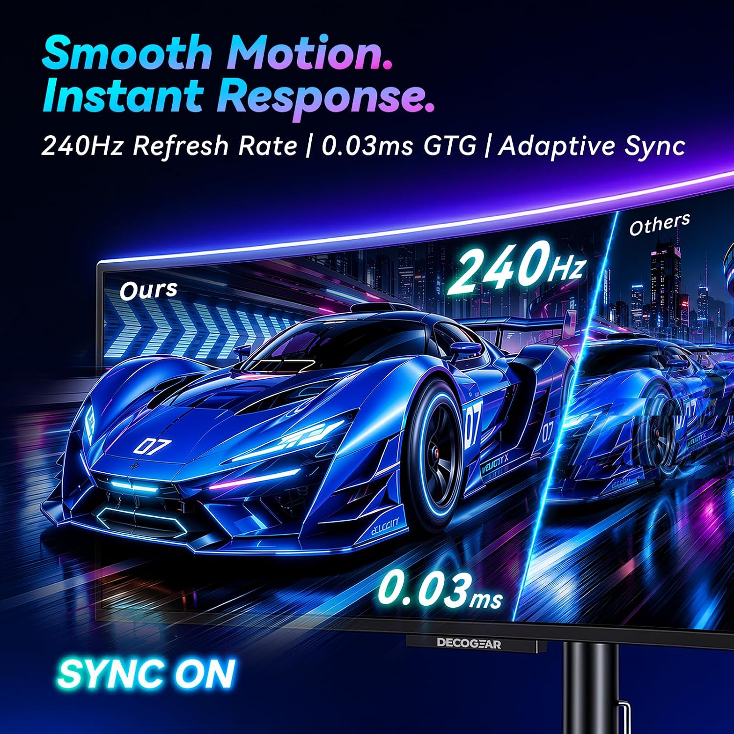 MONITOR CURVO GAMING DECO GEAR 49' 5K QD-OLED 240HZ 0.03MS 5120X1440 - 4