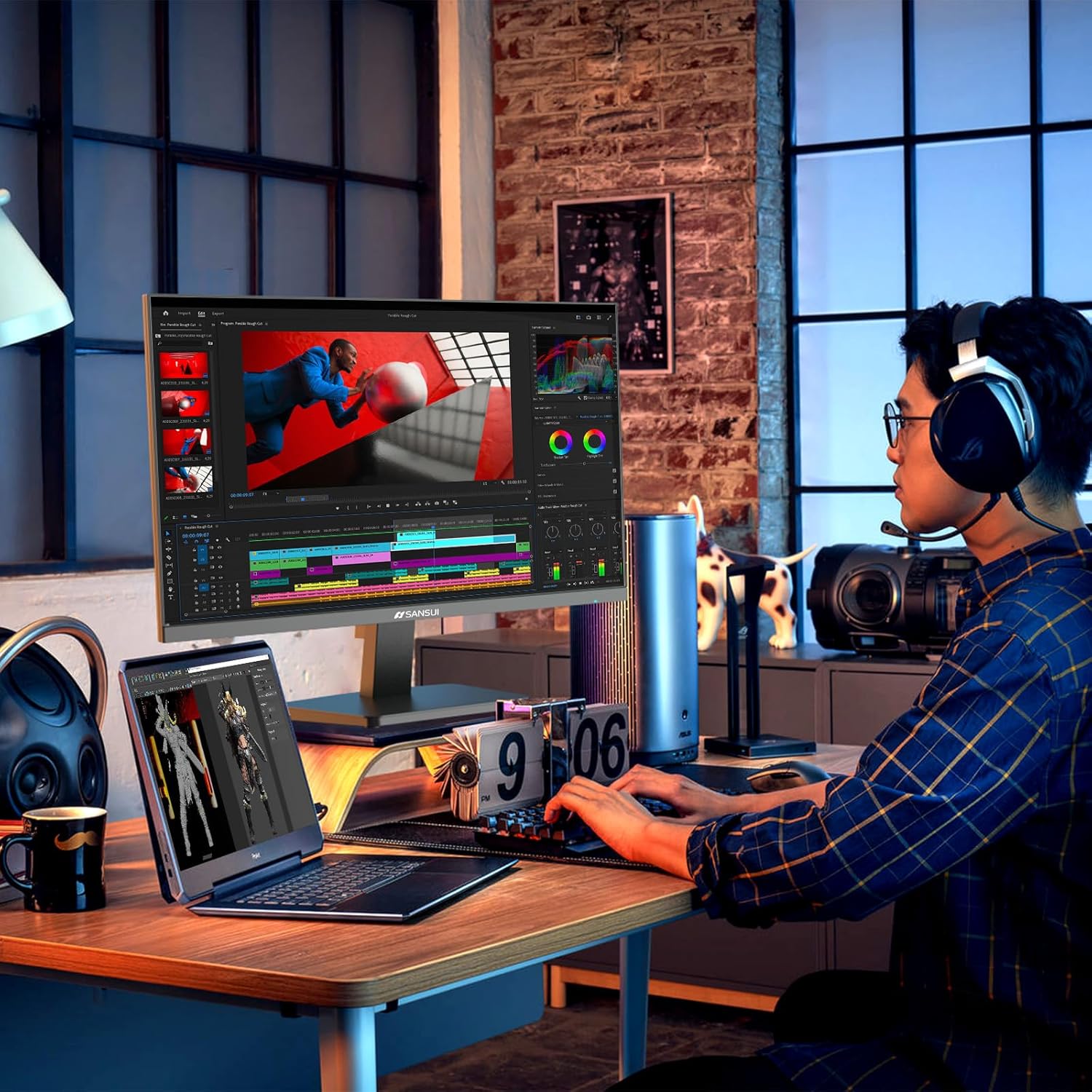 MONITOR SANSUI 24 PULGADAS 100HZ FHD 1080P HDMI FREESYNC HDR - 2