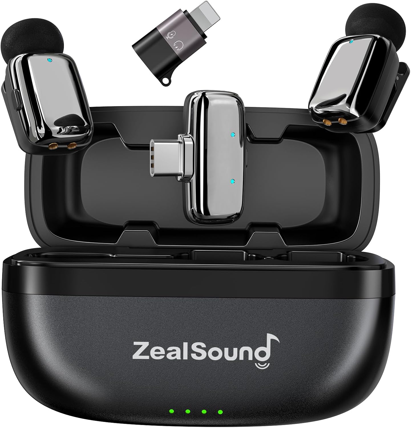 MICRÓFONO LAVALIER INALÁMBRICO ZEALSOUND MINI PARA IPHONE, IPAD Y ANDROID - 1