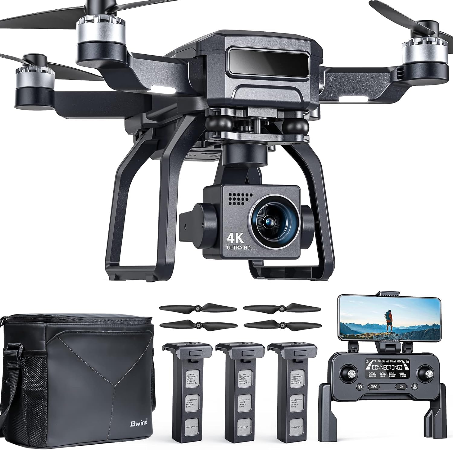 DRONE BWINE F7GB2 PRO CON CÁMARA 4K UHD Y GIMBAL DE 3 EJES - 1