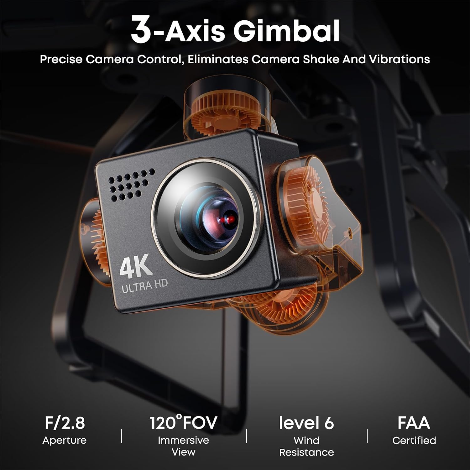 DRONE BWINE F7GB2 PRO CON CÁMARA 4K UHD Y GIMBAL DE 3 EJES - 3