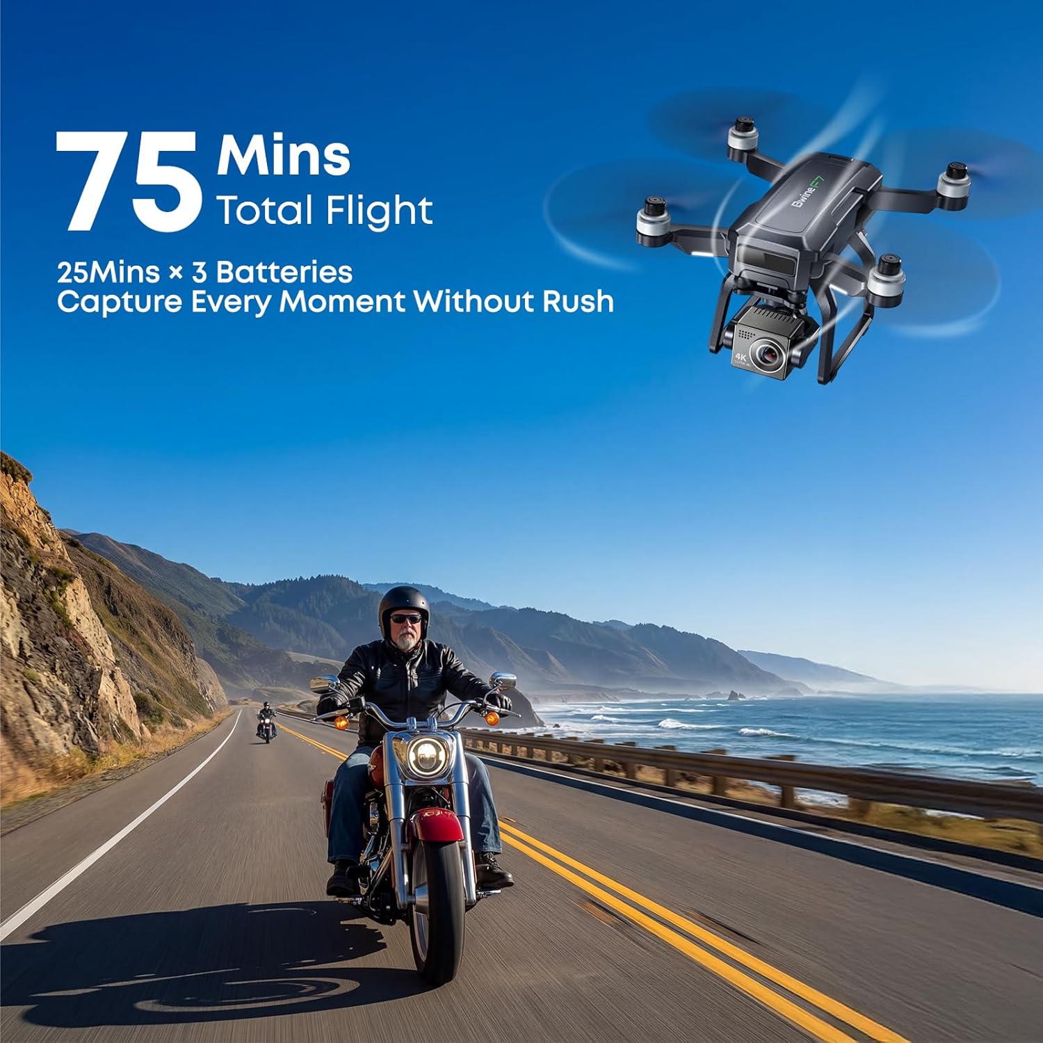 DRONE BWINE F7GB2 PRO CON CÁMARA 4K UHD Y GIMBAL DE 3 EJES - 4