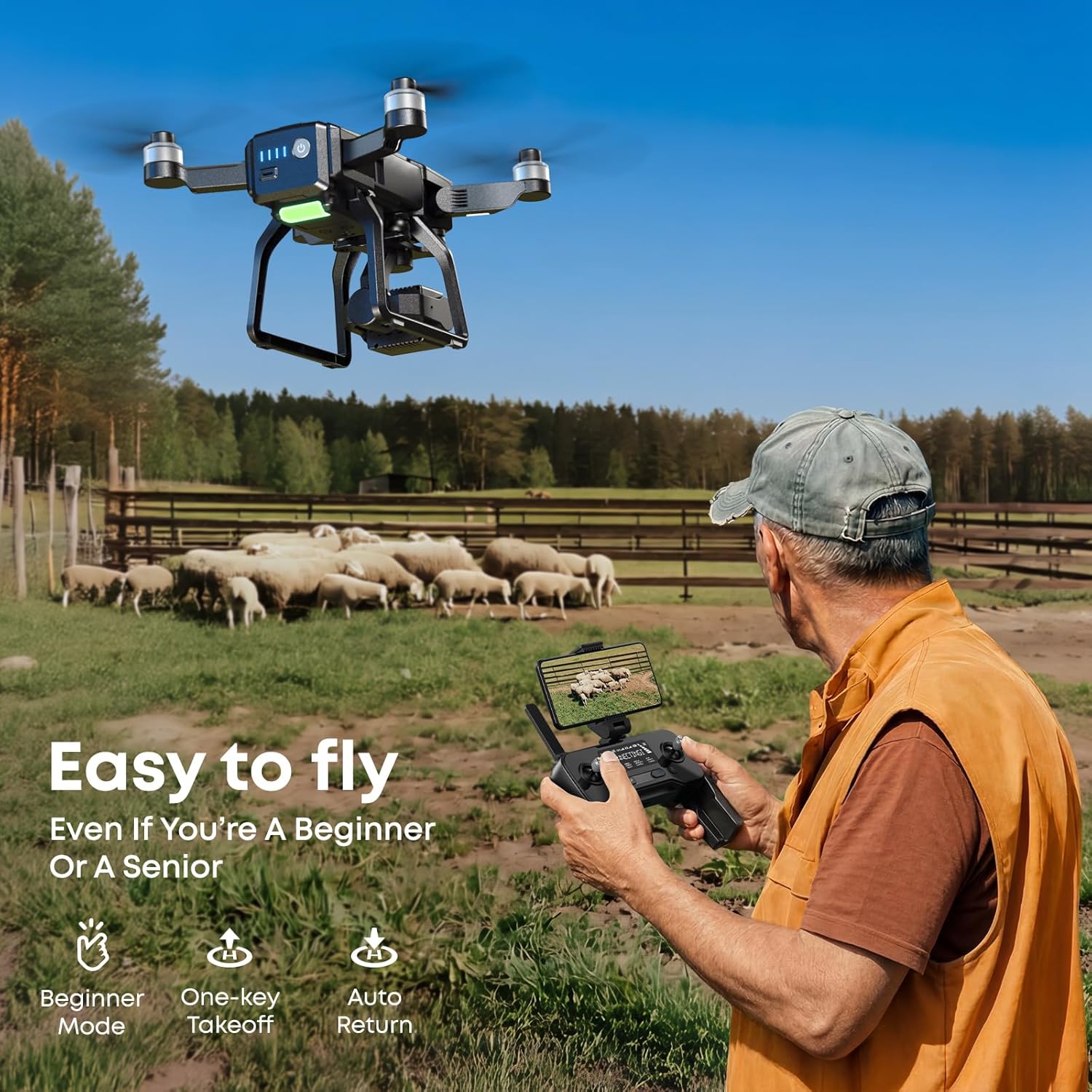 DRONE BWINE F7GB2 PRO CON CÁMARA 4K UHD Y GIMBAL DE 3 EJES - 5