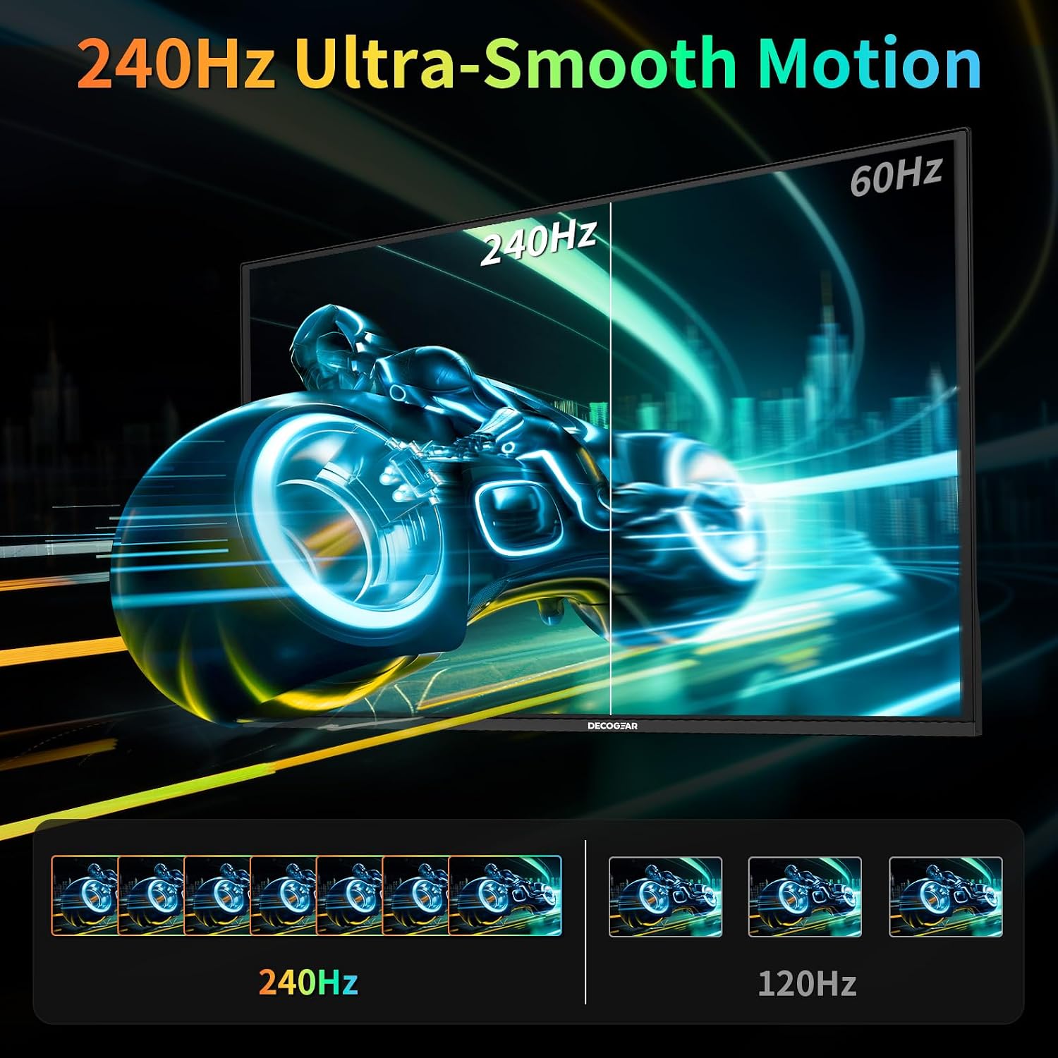 MONITOR DECO GEAR 27' 4K UHD QD-OLED GAMING 240HZ 0.03MS GTG - 3