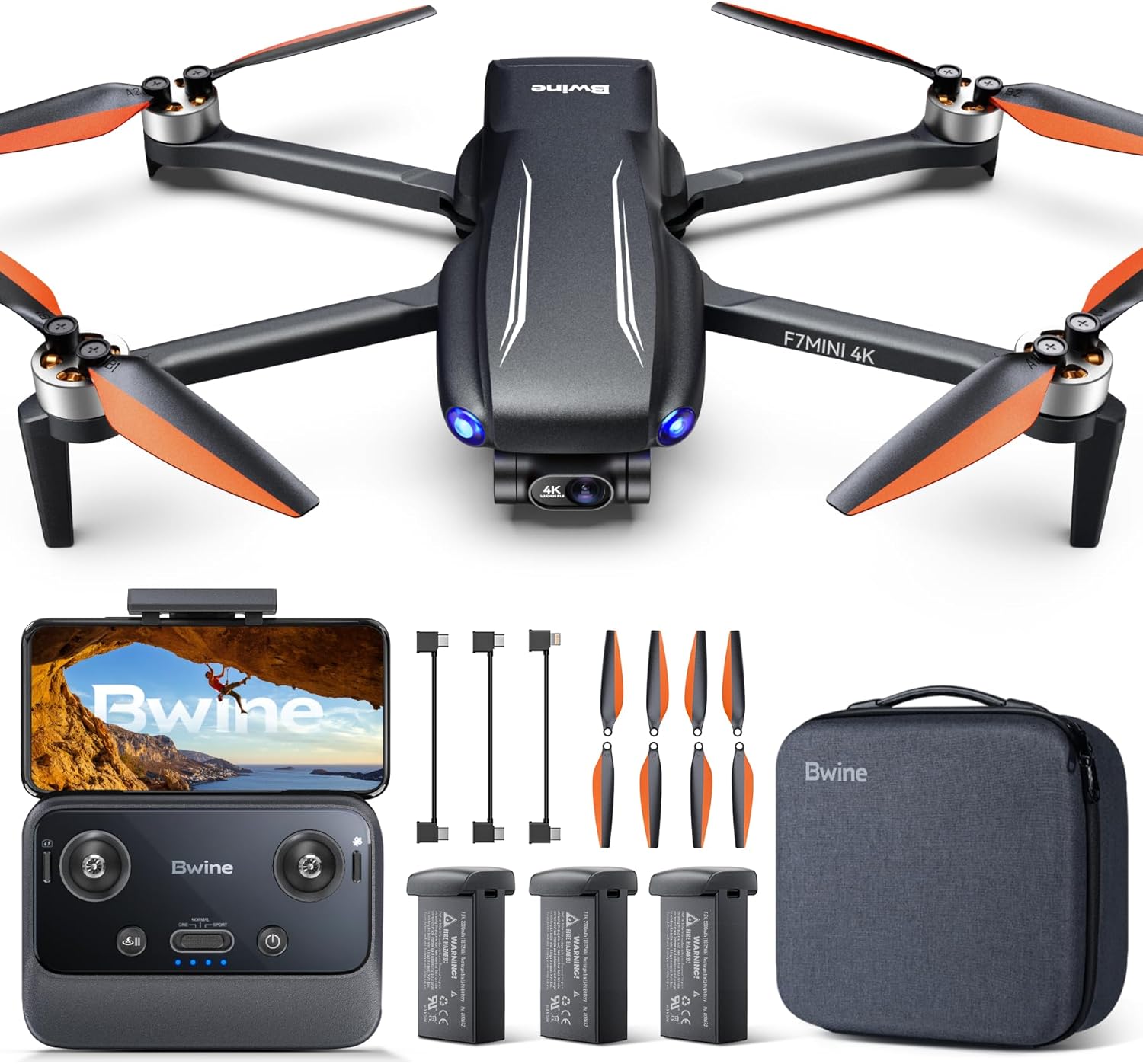 DRONE BWINE F7MINI 4K CON CÁMARA 8K Y GIMBAL 3 EJES - 1