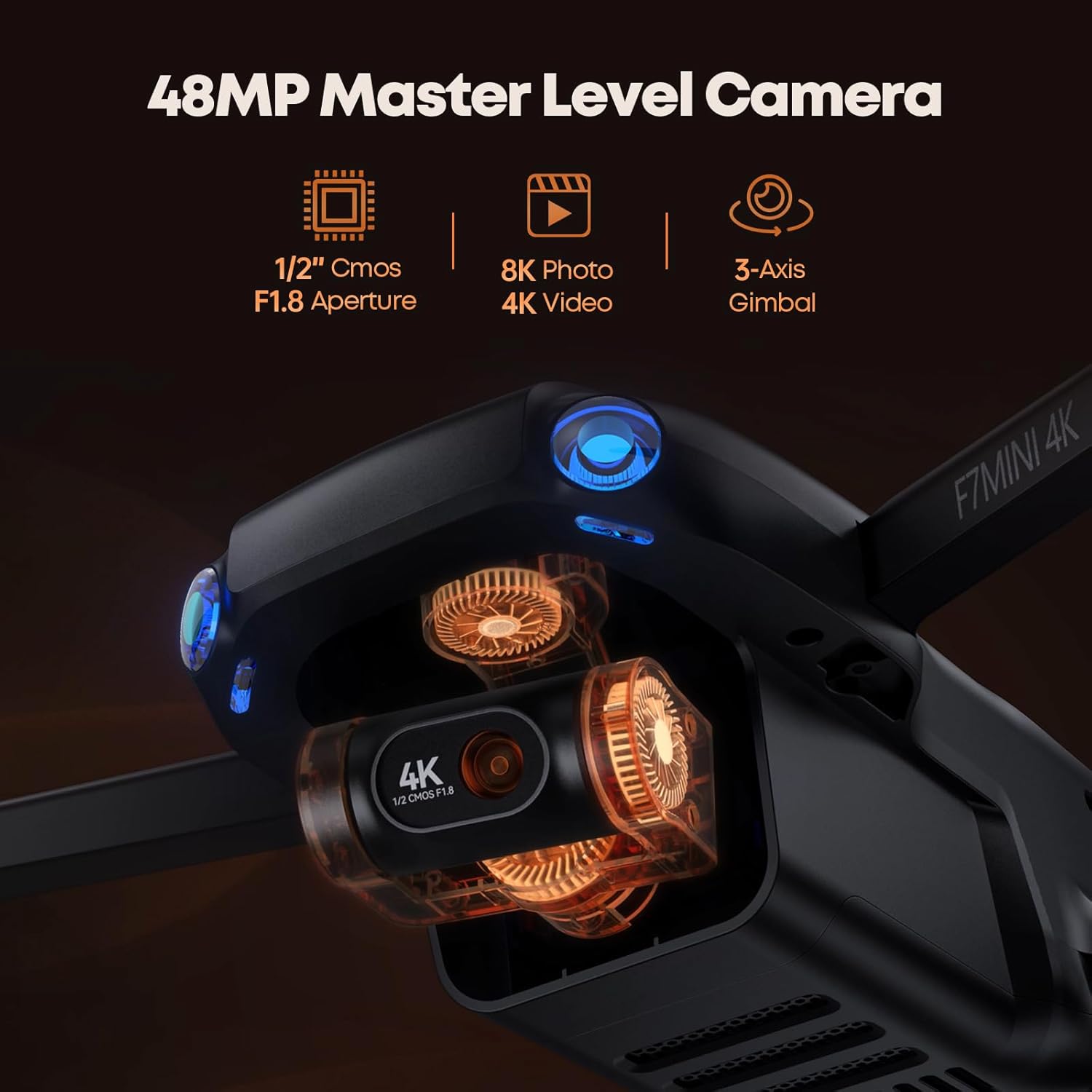 DRONE BWINE F7MINI 4K CON CÁMARA 8K Y GIMBAL 3 EJES - 2