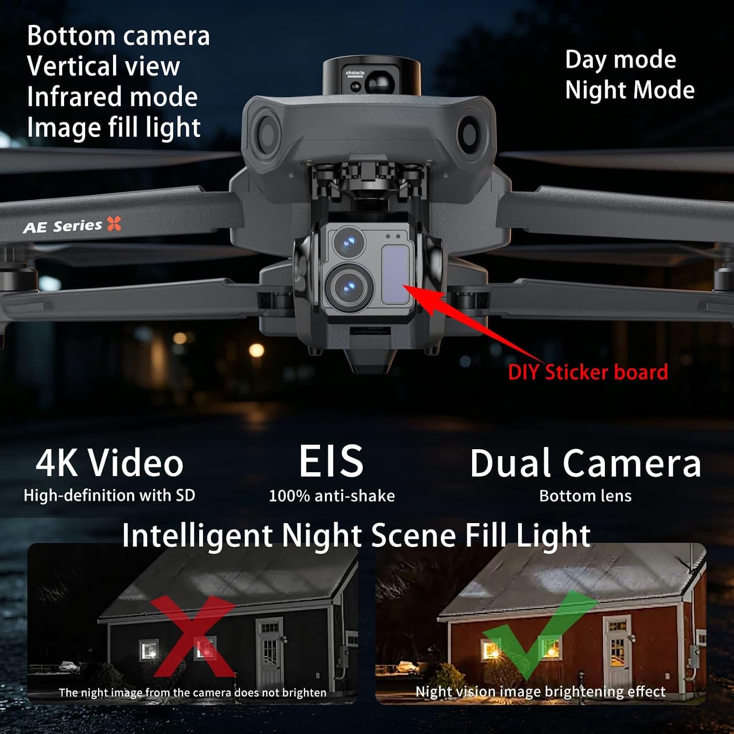 DRONE PROFESIONAL CON CÁMARA BINGCHAT AE86 PRO MAX 4K CON CONTROL REMOTO TABLET 7.2' GRIS OSCURO - 5