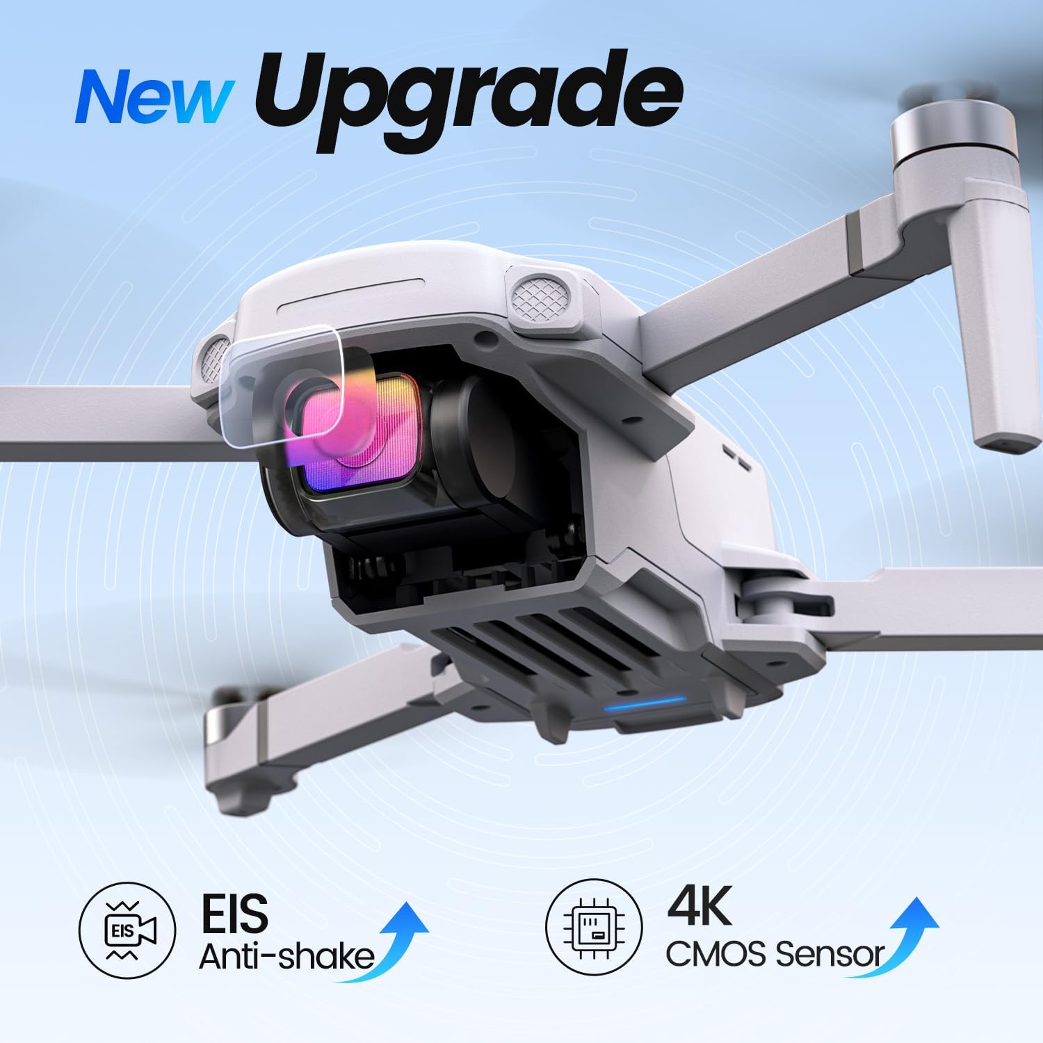 DRONE HOLY STONE HS360E GPS EIS CON CÁMARA 4K GRIS CLARO - 2