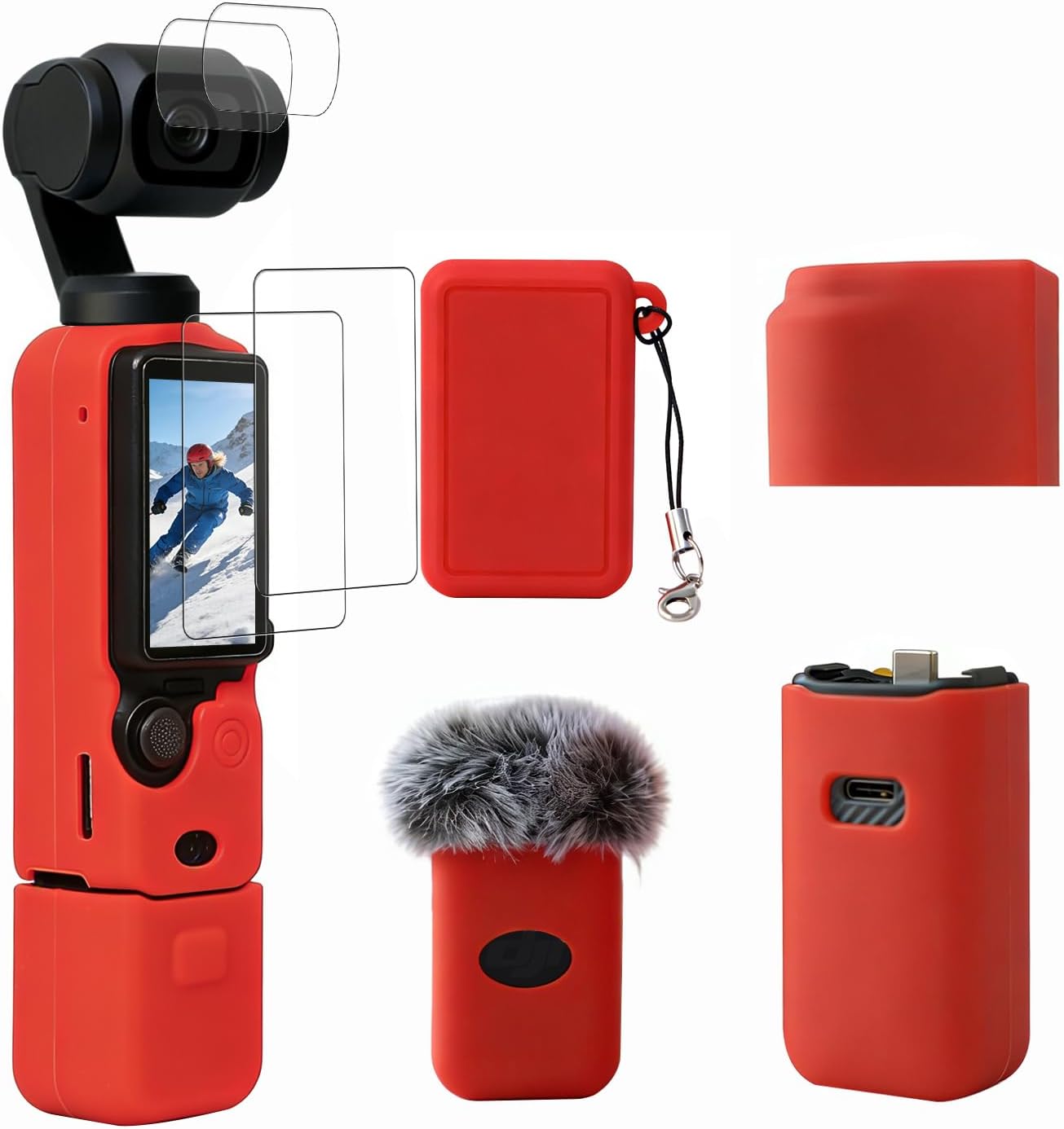 CARCASA PARA DJI OSMO POCKET 3 / XTRA MUSE FREVYVE ROJA - 1