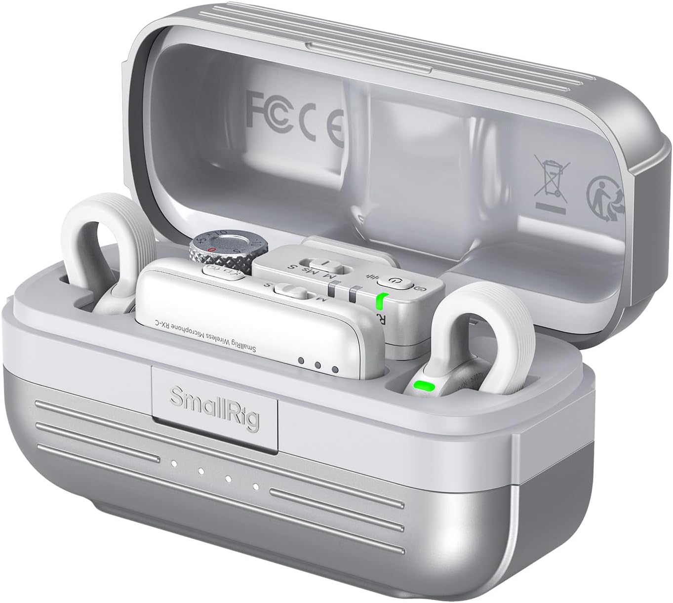 MICRÓFONO INALÁMBRICO SMALLRIG S70 (2 TRANSMISORES + 2 RECEPTORES + ESTUCHE DE CARGA) BLANCO - 1