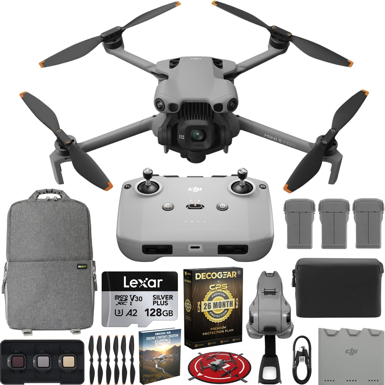 DRONE DJI MINI 5 PRO COMBO FLY MORE CON RC-N3 SENSOR CMOS 1' 4K ASH - 1