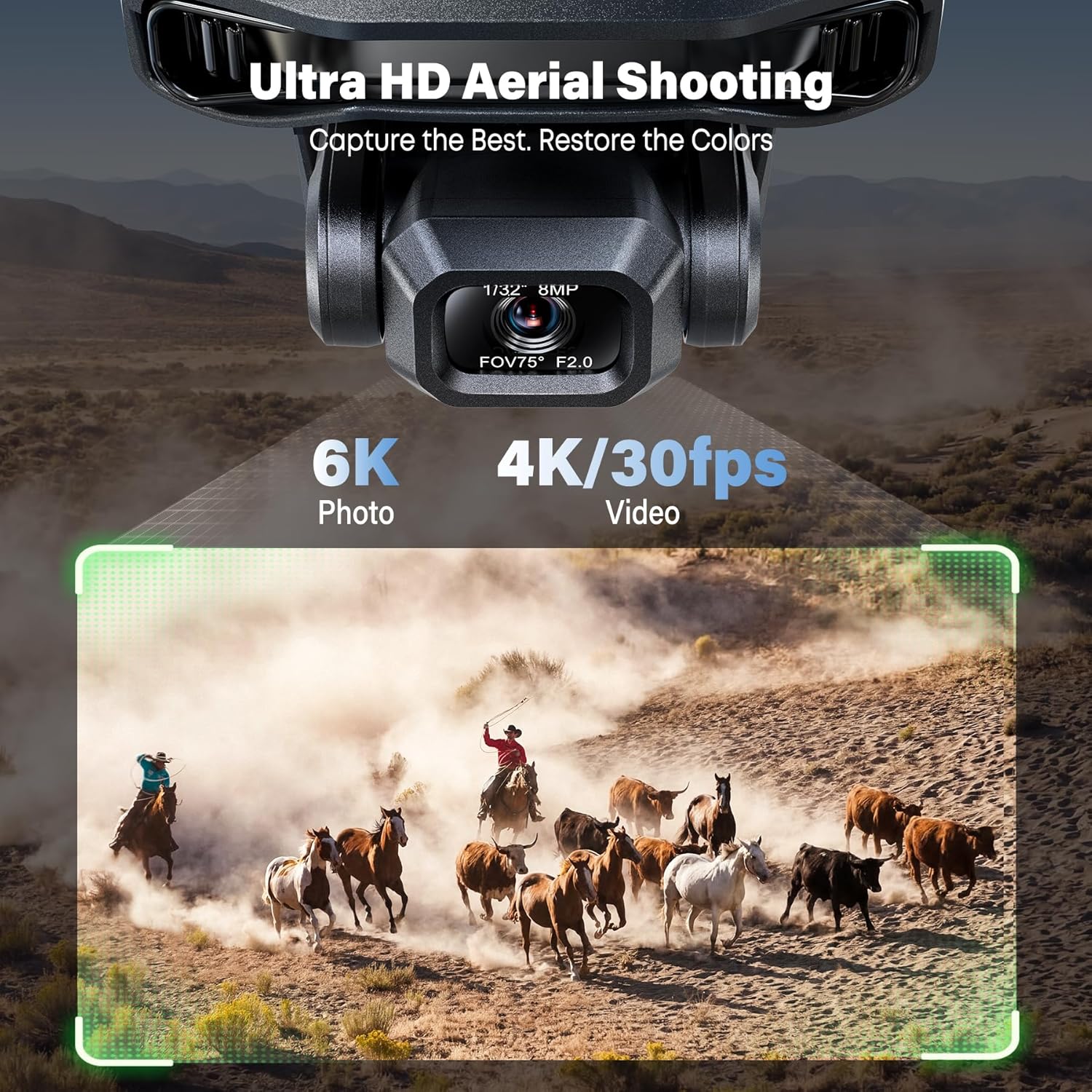 DRONE BWINE F7GIM CON CÁMARA 4K Y FOTOS 6K ESTABILIZADOR 3 EJES - 3