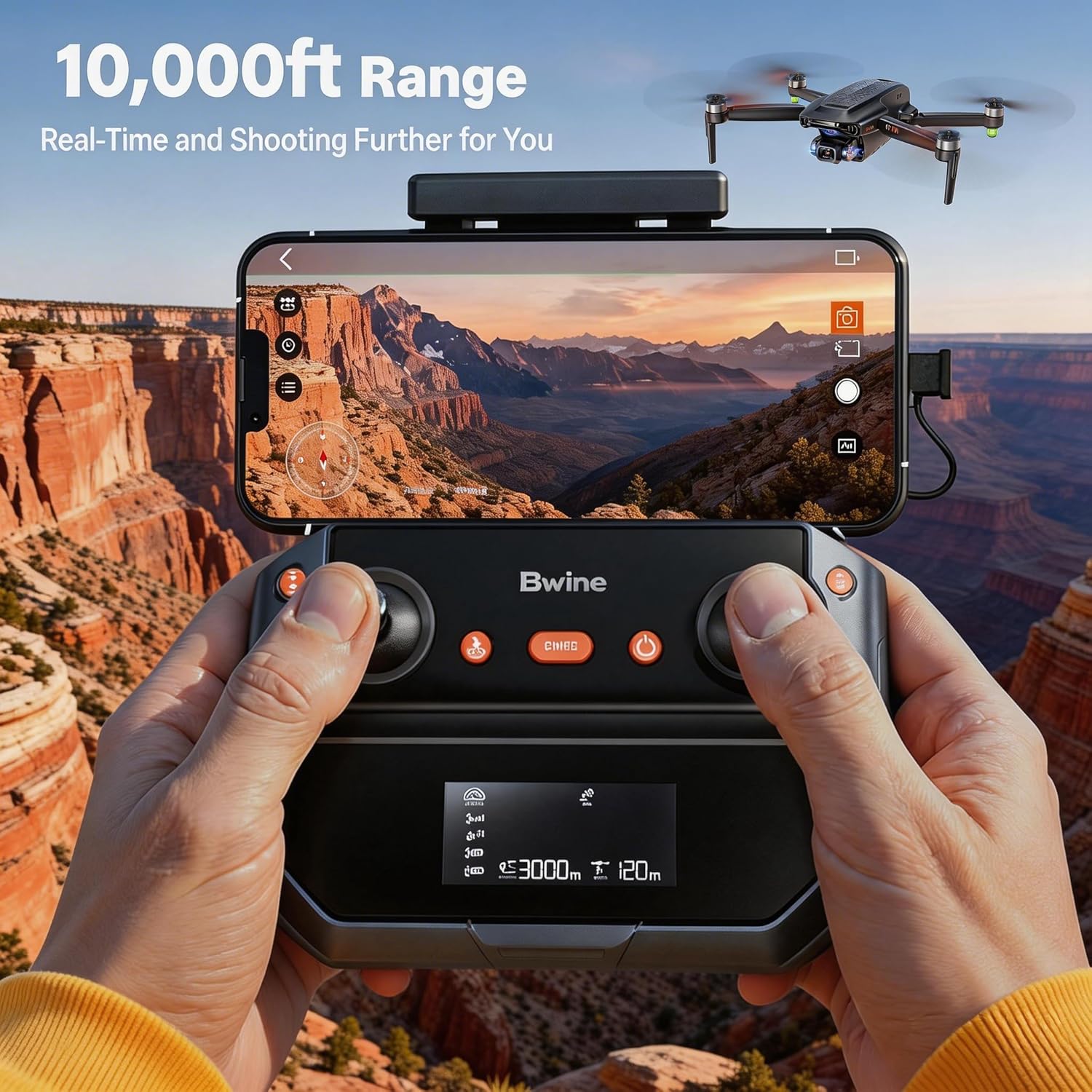 DRONE BWINE F7GIM CON CÁMARA 4K Y FOTOS 6K ESTABILIZADOR 3 EJES - 5