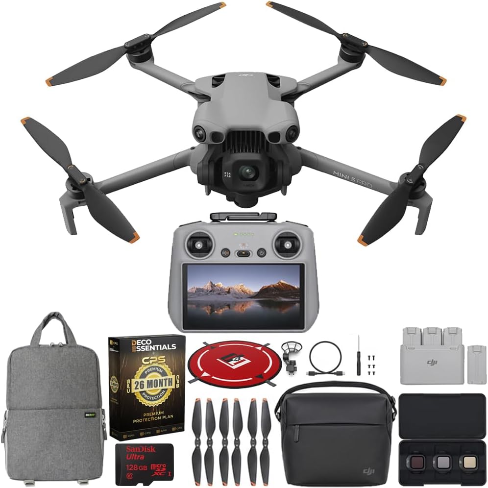 DRONE DJI MINI 5 PRO FLY MORE COMBO SMOKE CON DJI RC 2, 3 BATERÍAS Y HUB DE CARGA - 1