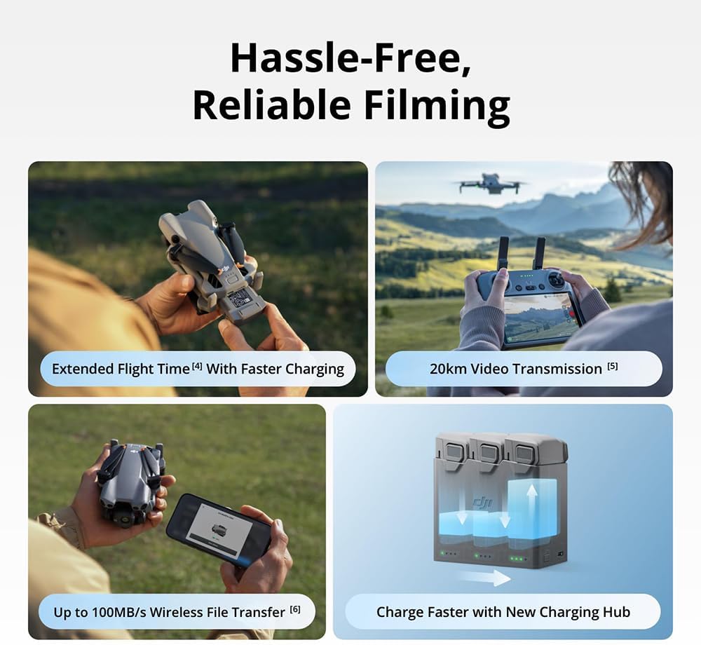 DRONE DJI MINI 5 PRO FLY MORE COMBO SMOKE CON DJI RC 2, 3 BATERÍAS Y HUB DE CARGA - 5