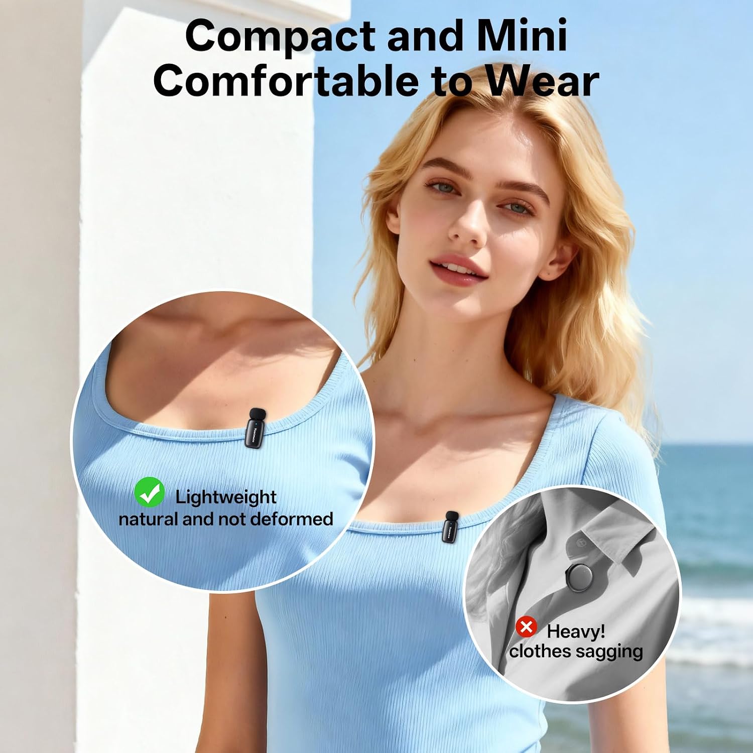 MICRÓFONO LAVALIER INALÁMBRICO MINI YUACEUCO PARA IPHONE IPAD ANDROID - 5