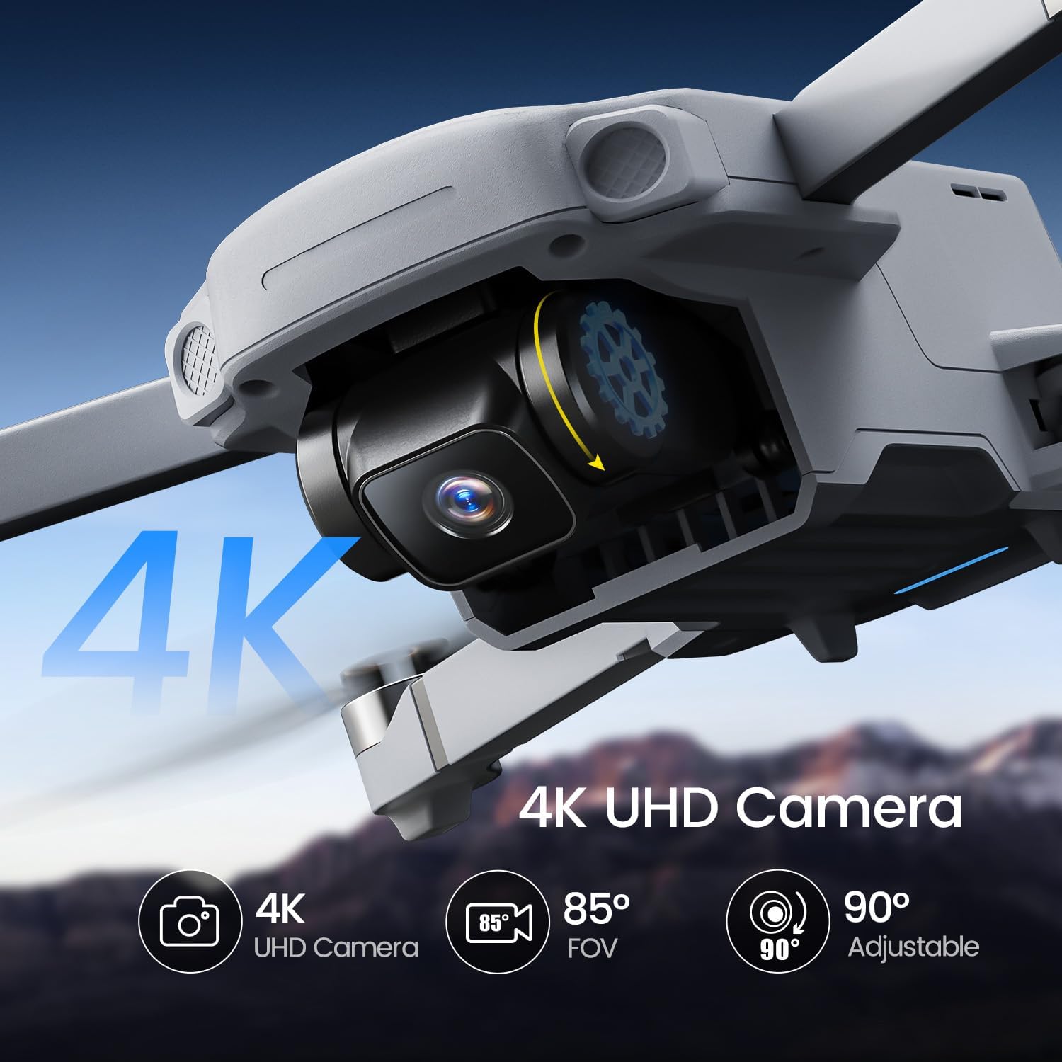 DRONE HOLY STONE HS360D GPS CON CÁMARA 4K, 249G, GRIS - 3