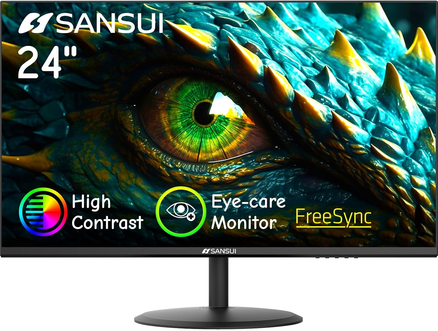 MONITOR DE COMPUTADORA SANSUI 24 PULGADAS FULL HD 1080P CON PUERTOS HDMI Y VGA - 1