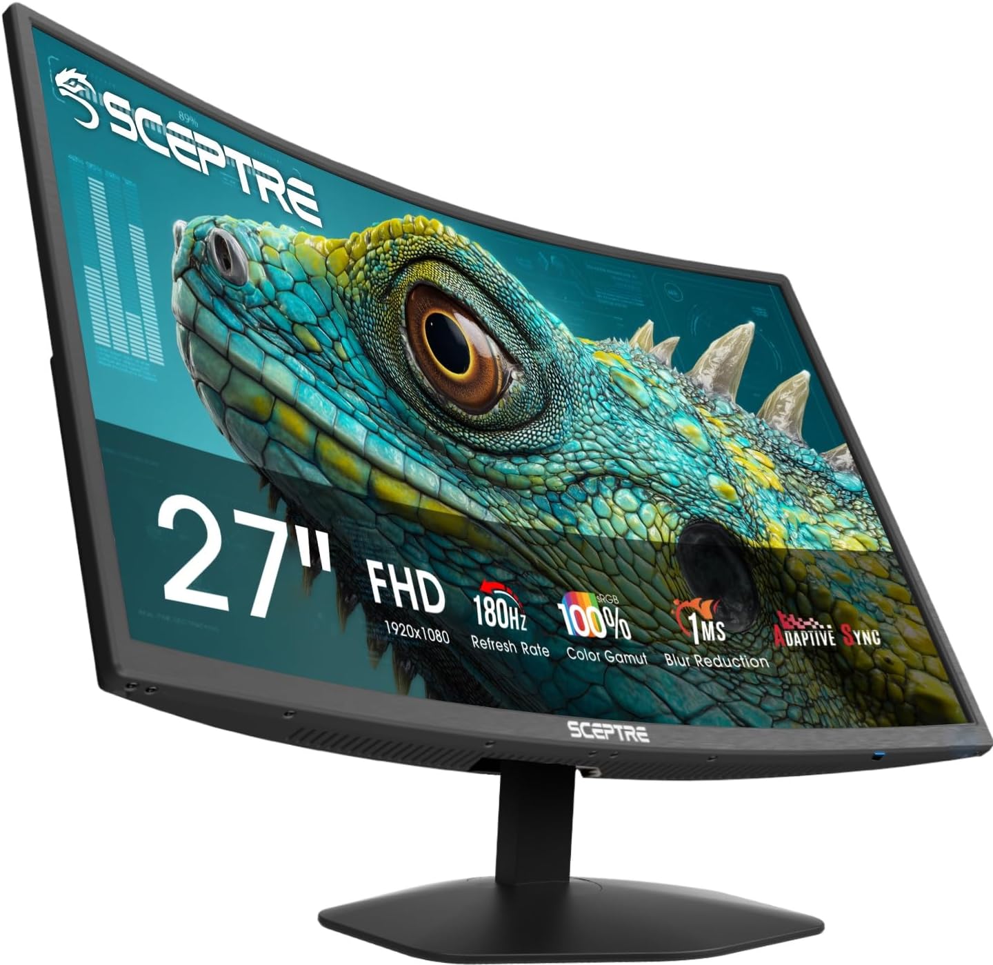 MONITOR CURVO SCEPTRE 27 PULGADAS FULL HD 180HZ 1MS HDMI X2 DISPLAYPORT X2 NEGRO - 1