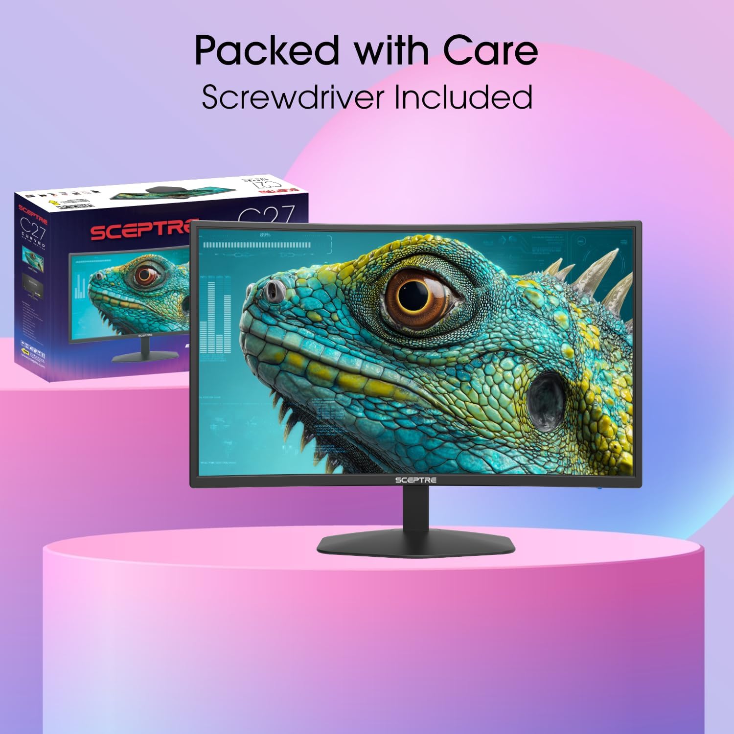 MONITOR CURVO SCEPTRE 27 PULGADAS FULL HD 180HZ 1MS HDMI X2 DISPLAYPORT X2 NEGRO - 2
