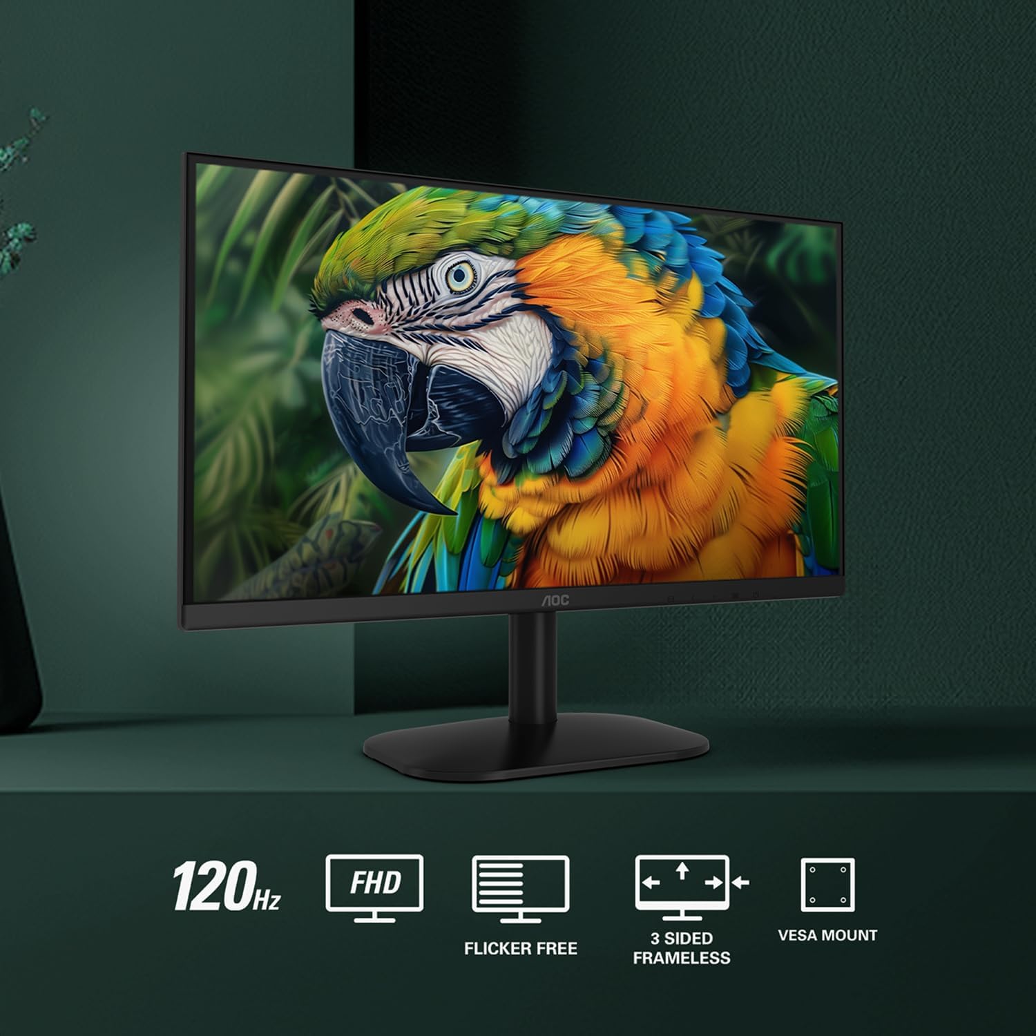 MONITOR DE COMPUTADORA AOC 24B35H3 24 PULGADAS FULL HD 120HZ IPS HDR - 2