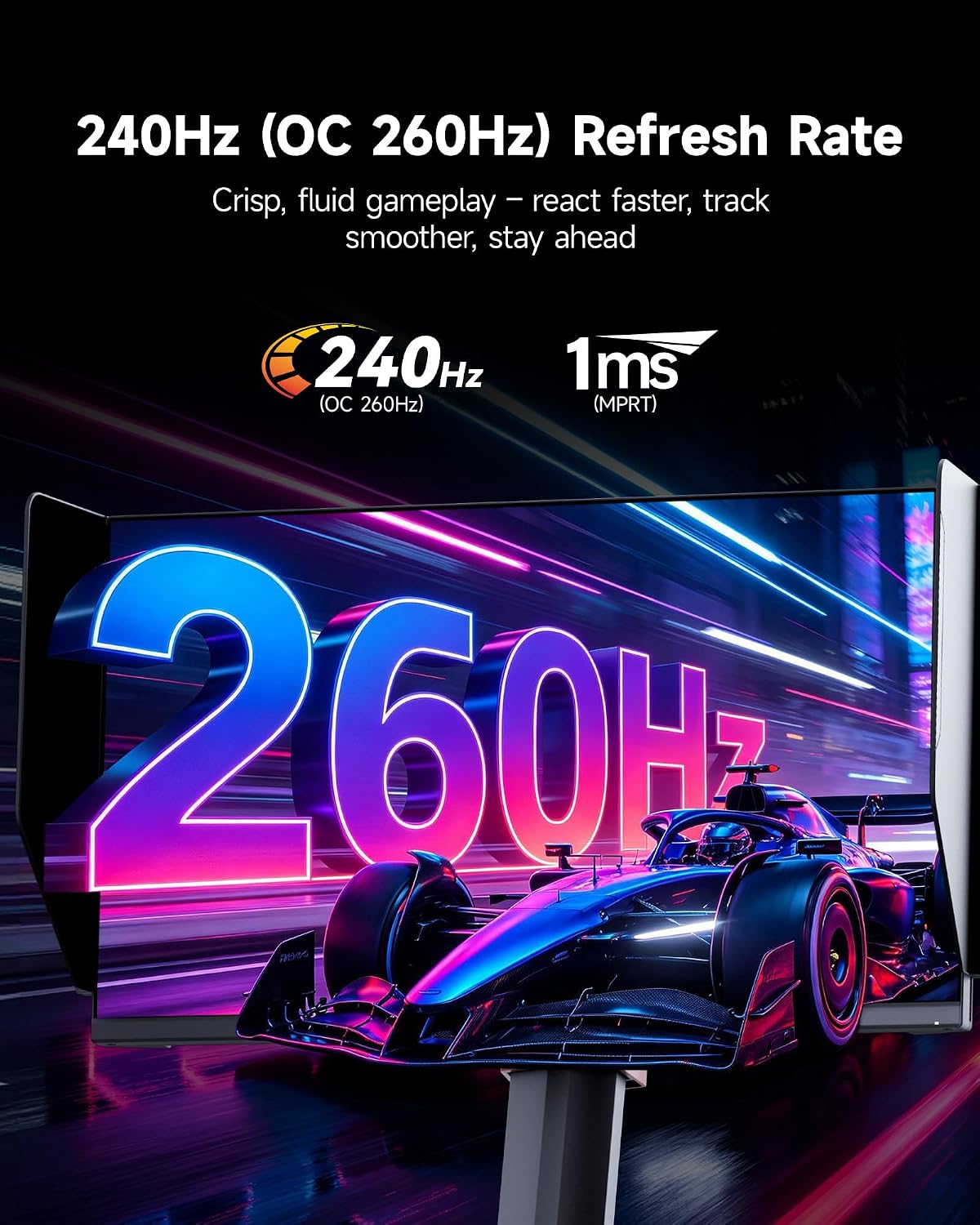 MONITOR PARA GAMING KTC 24M1 24 PULGADAS 2K 260HZ FAST IPS - 3