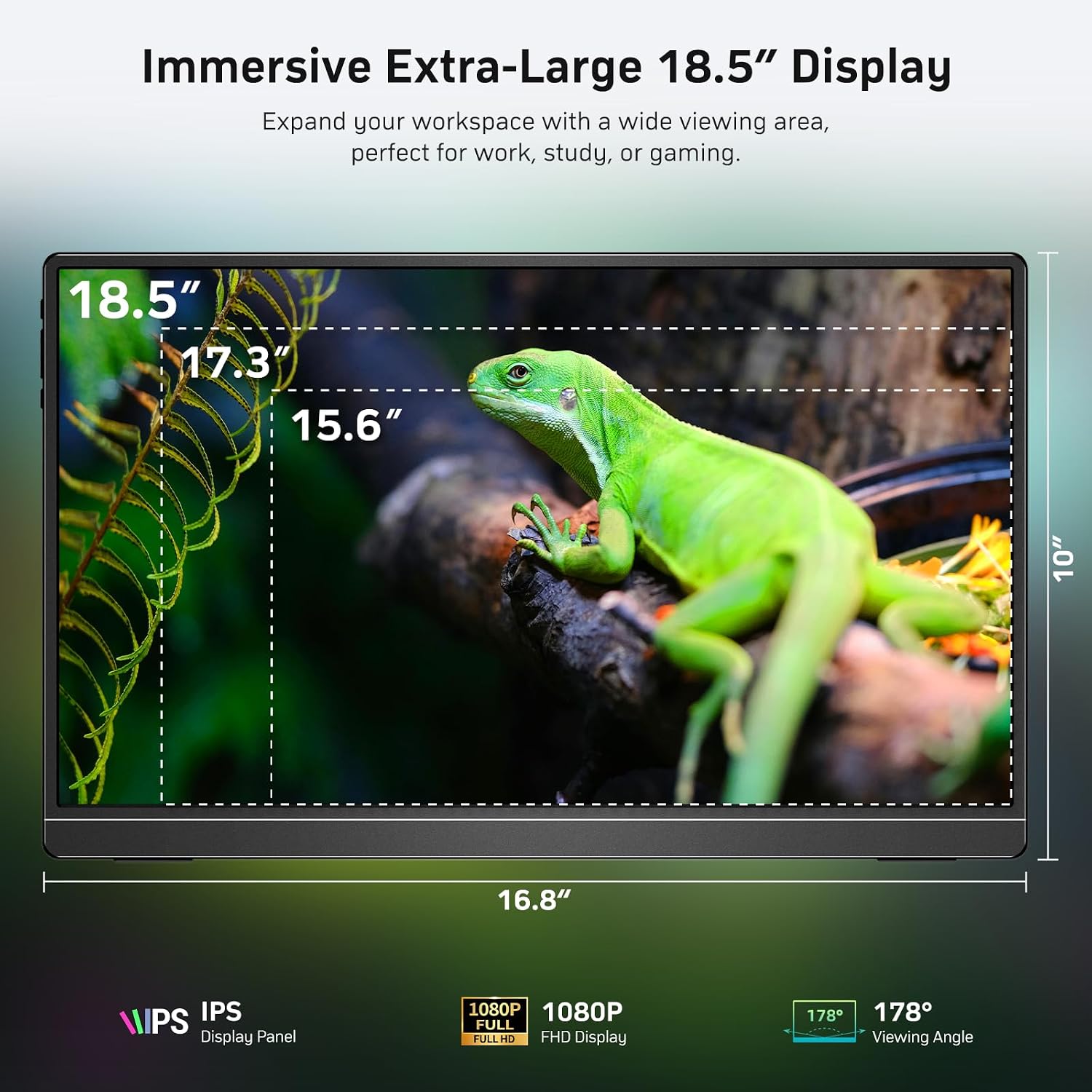MONITOR PORTÁTIL ANYUSE 18.5' FHD IPS 100HZ USB-C HDMI - 2