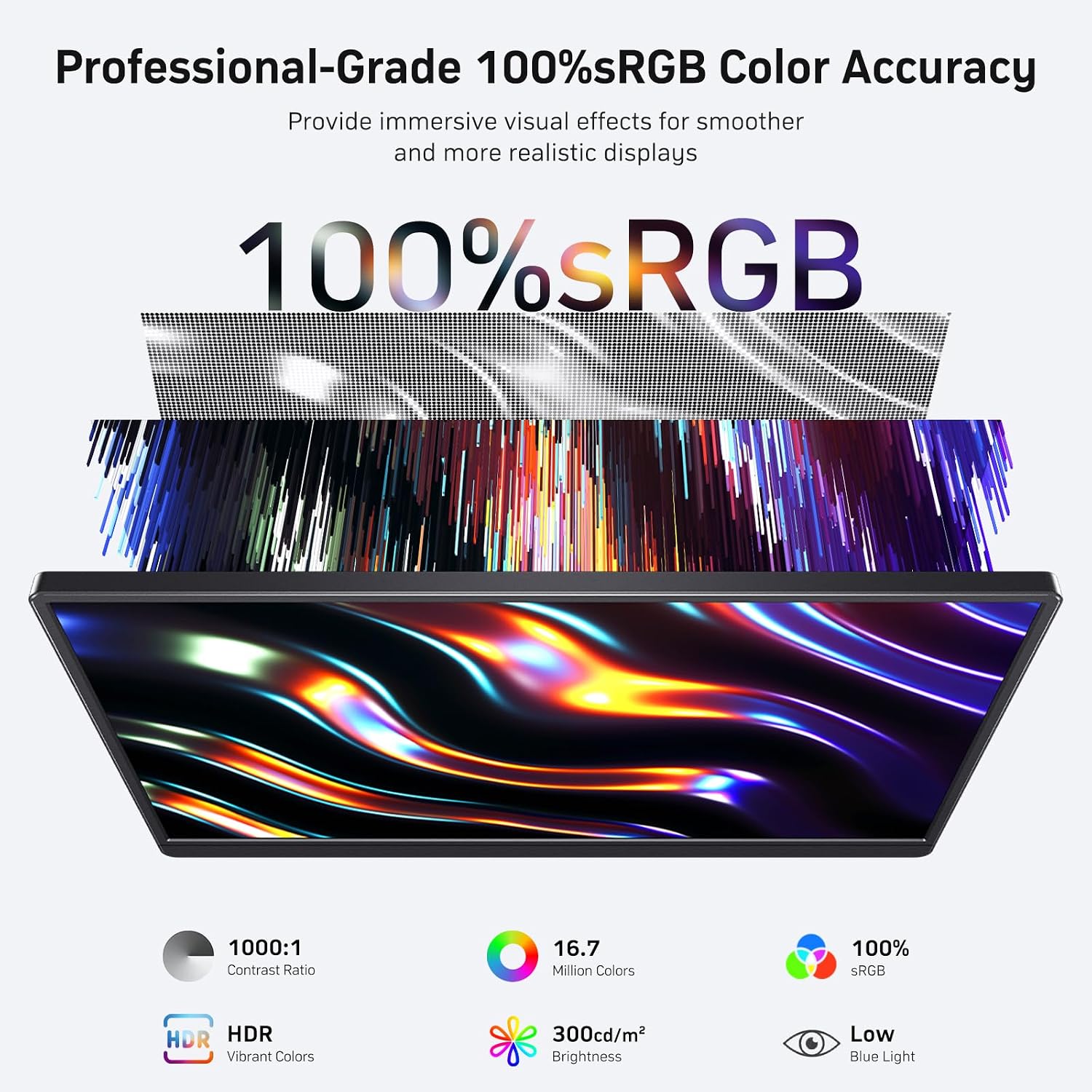 MONITOR PORTÁTIL ANYUSE 18.5' FHD IPS 100HZ USB-C HDMI - 3