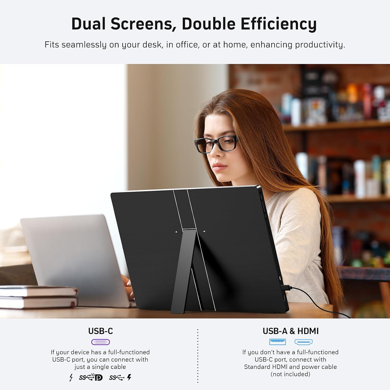 MONITOR PORTÁTIL ANYUSE 18.5' FHD IPS 100HZ USB-C HDMI - 4